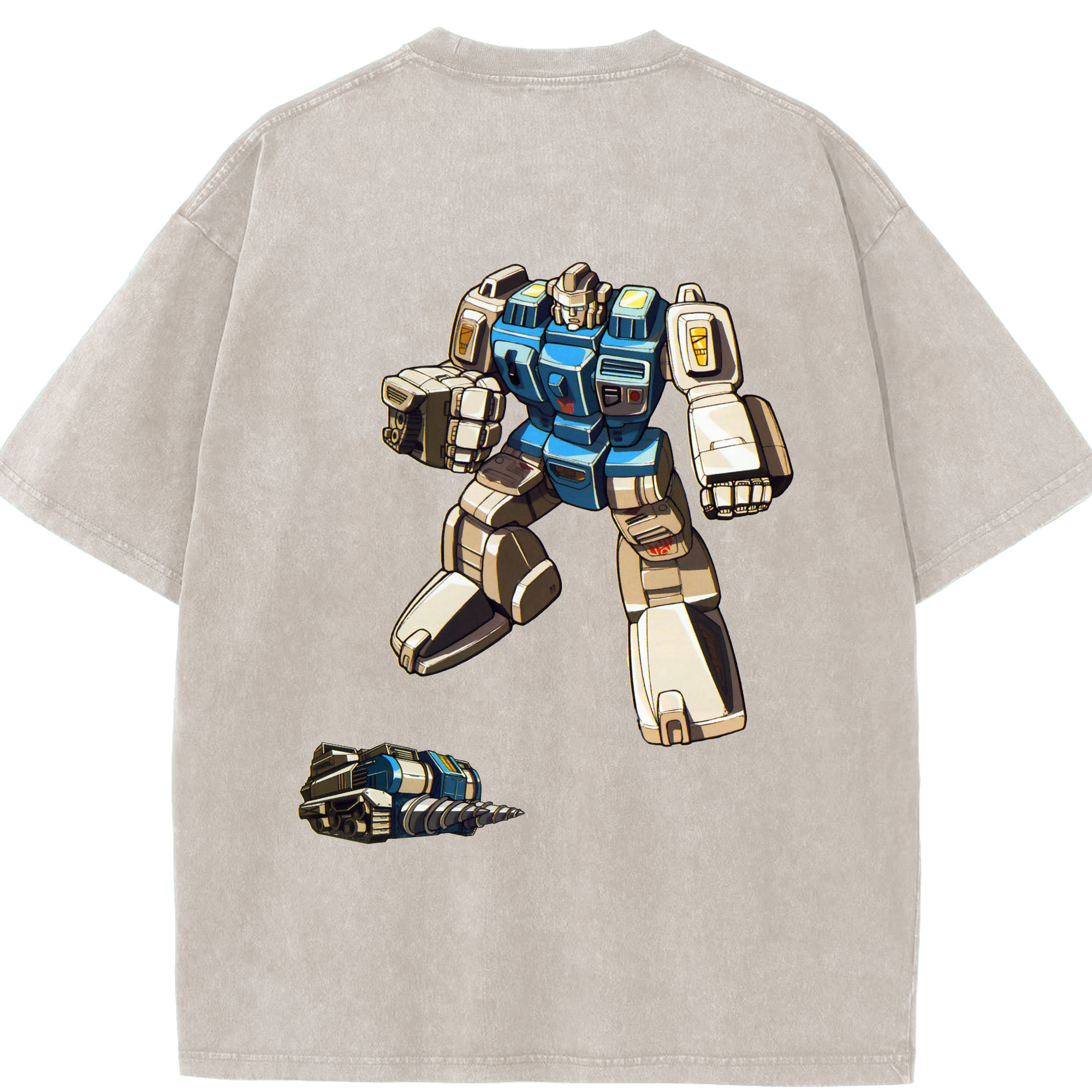 （画像用）  綿100% ヴィンテージ風 半袖Tシャツ（背面プリント）