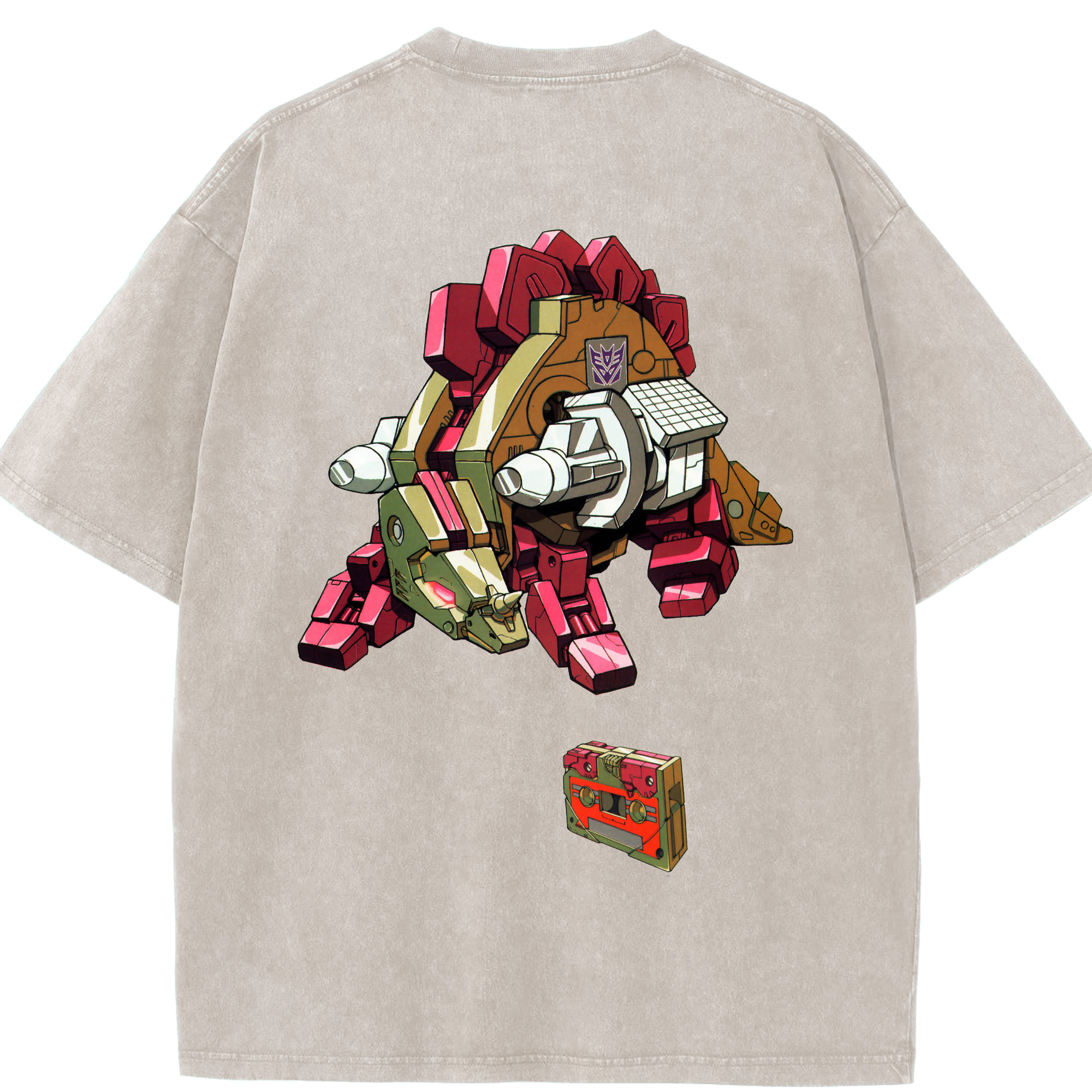 （画像用）  綿100% ヴィンテージ風 半袖Tシャツ（背面プリント）