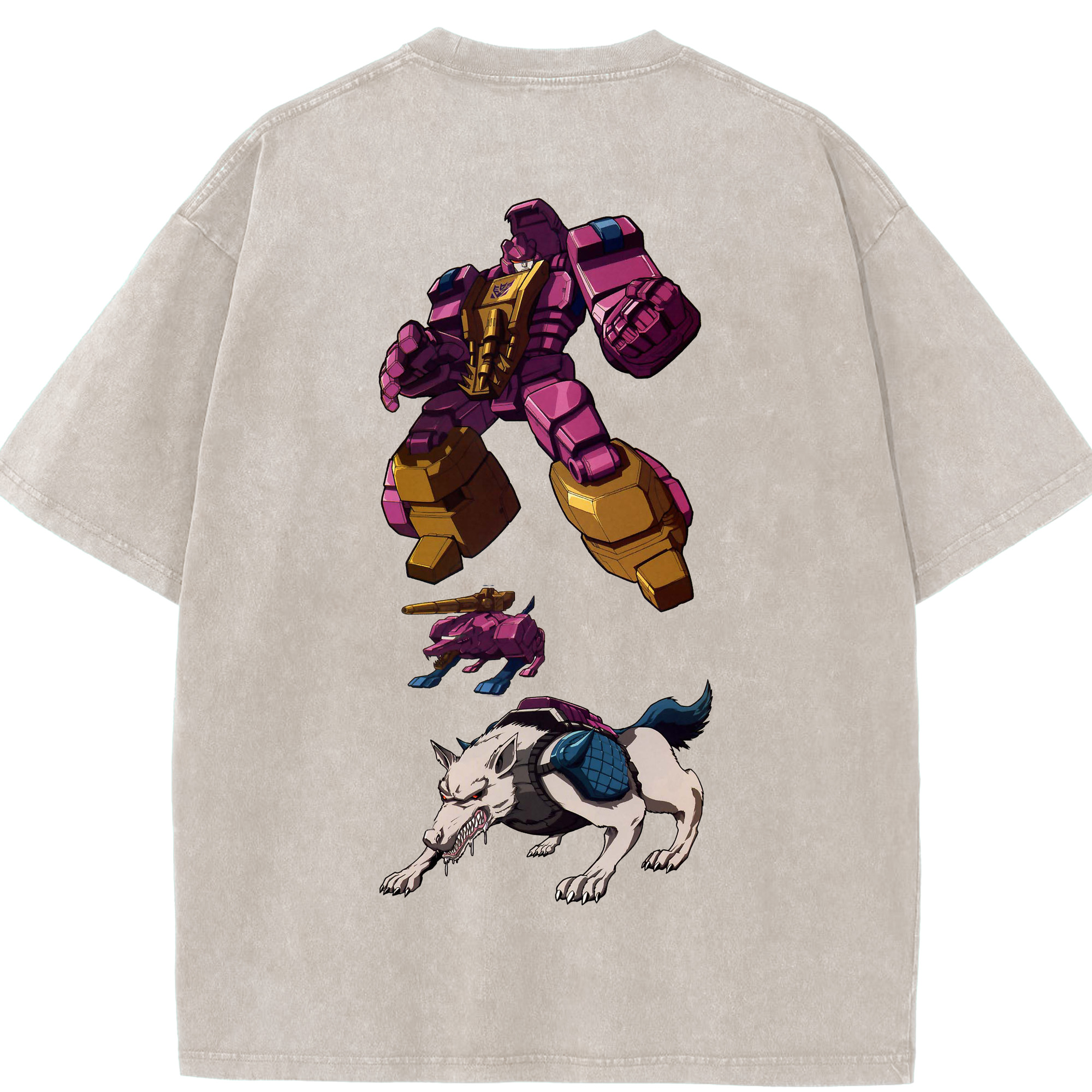 （画像用）  綿100% ヴィンテージ風 半袖Tシャツ（背面プリント）