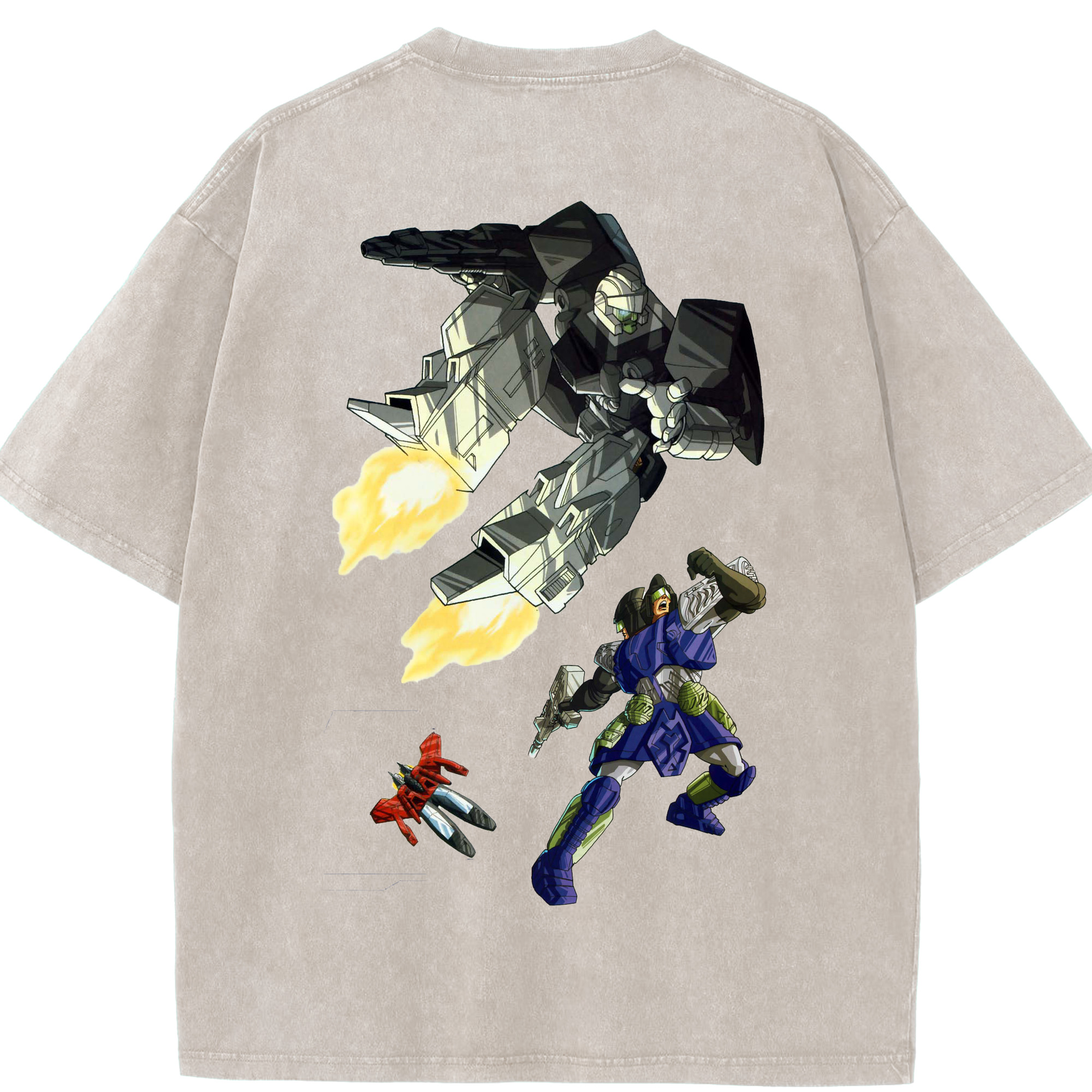 （画像用）  綿100% ヴィンテージ風 半袖Tシャツ（背面プリント）