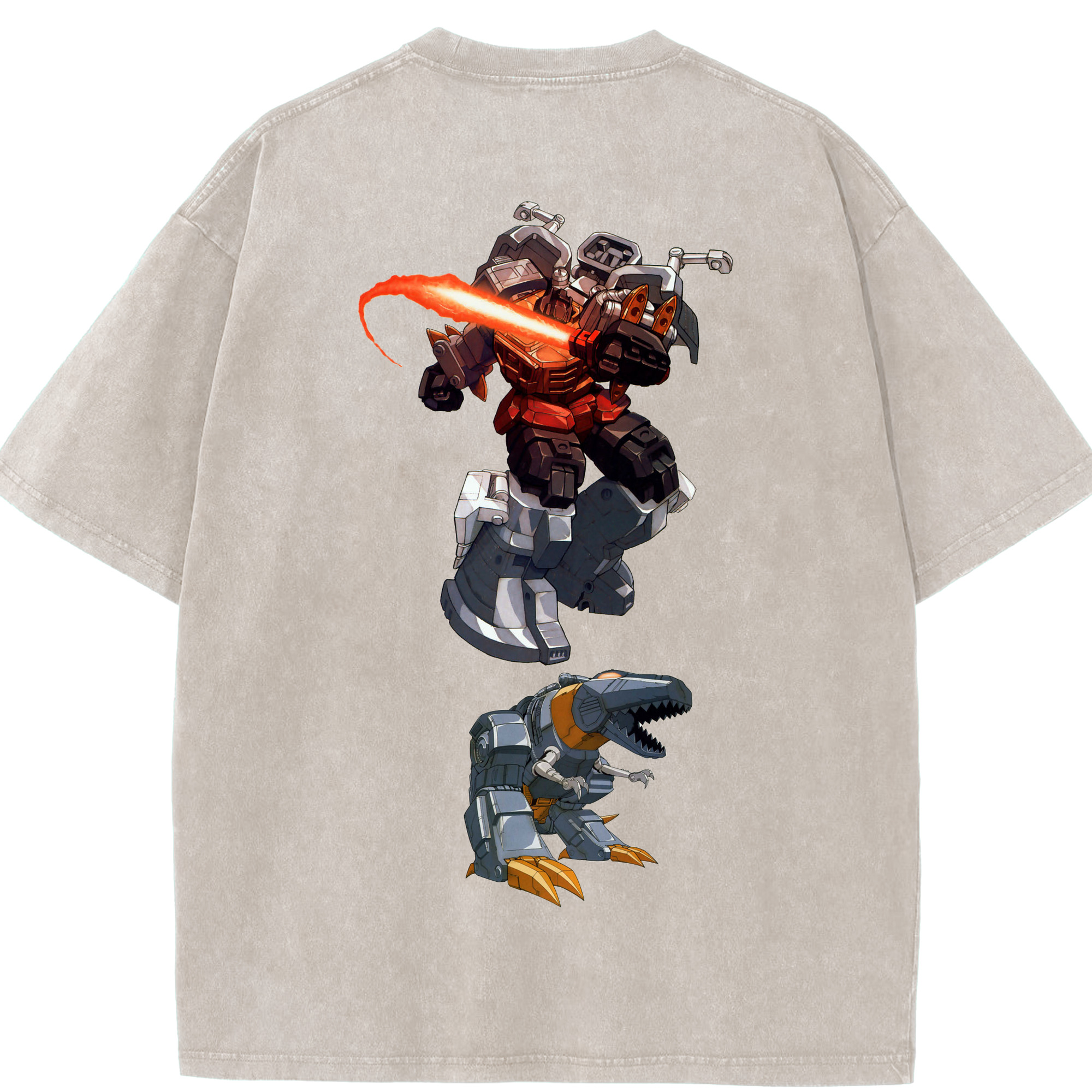 （画像用）  綿100% ヴィンテージ風 半袖Tシャツ（背面プリント）