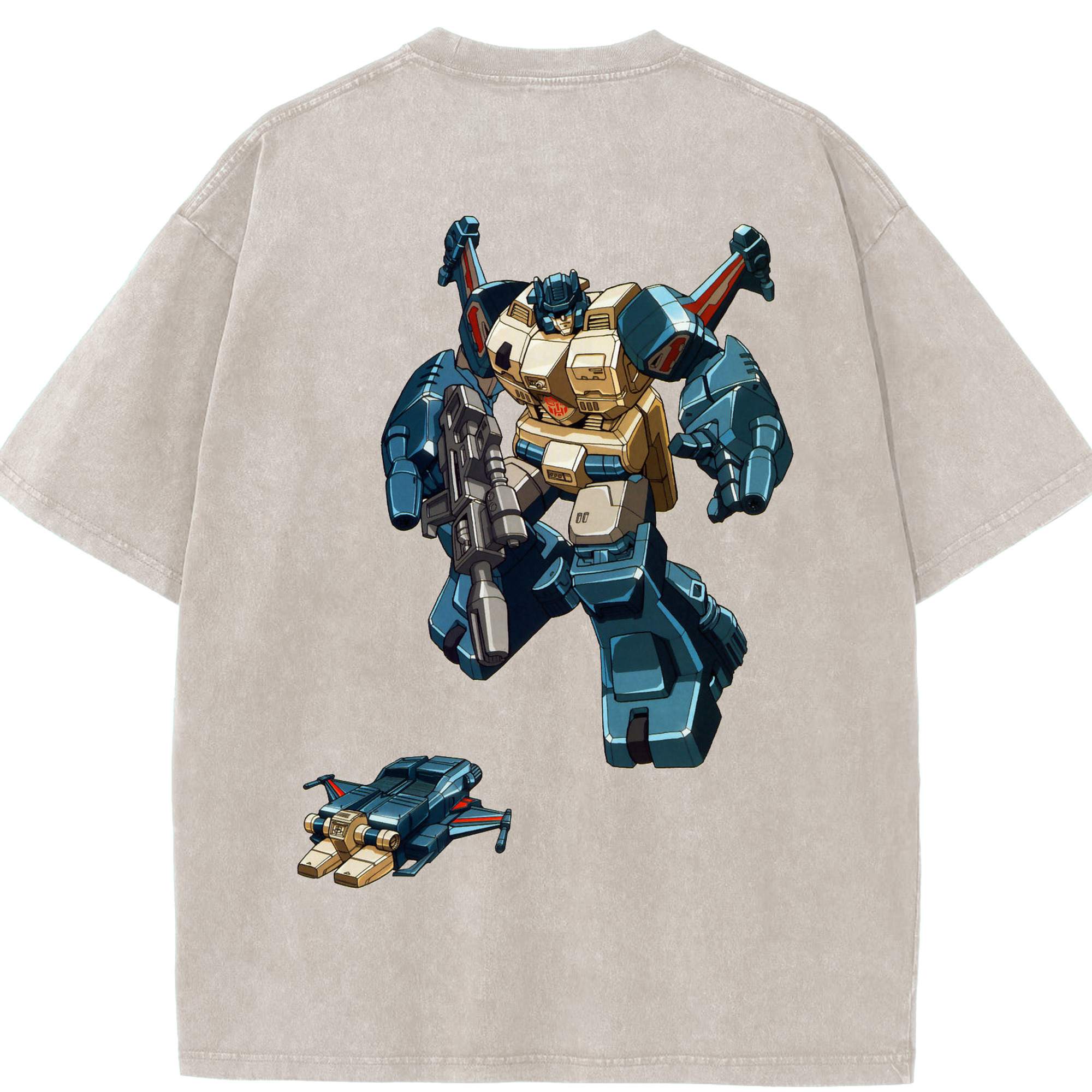 （画像用）  綿100% ヴィンテージ風 半袖Tシャツ（背面プリント）
