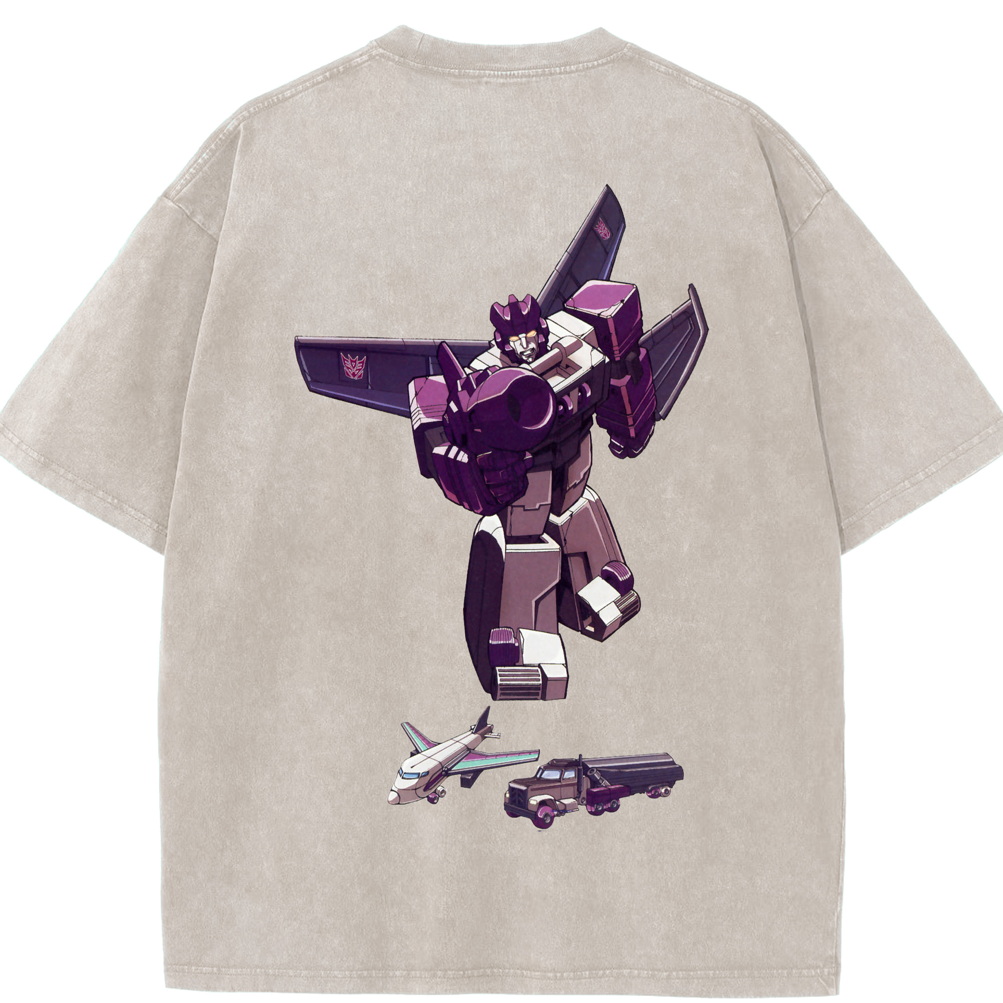 （画像用）  綿100% ヴィンテージ風 半袖Tシャツ（背面プリント）