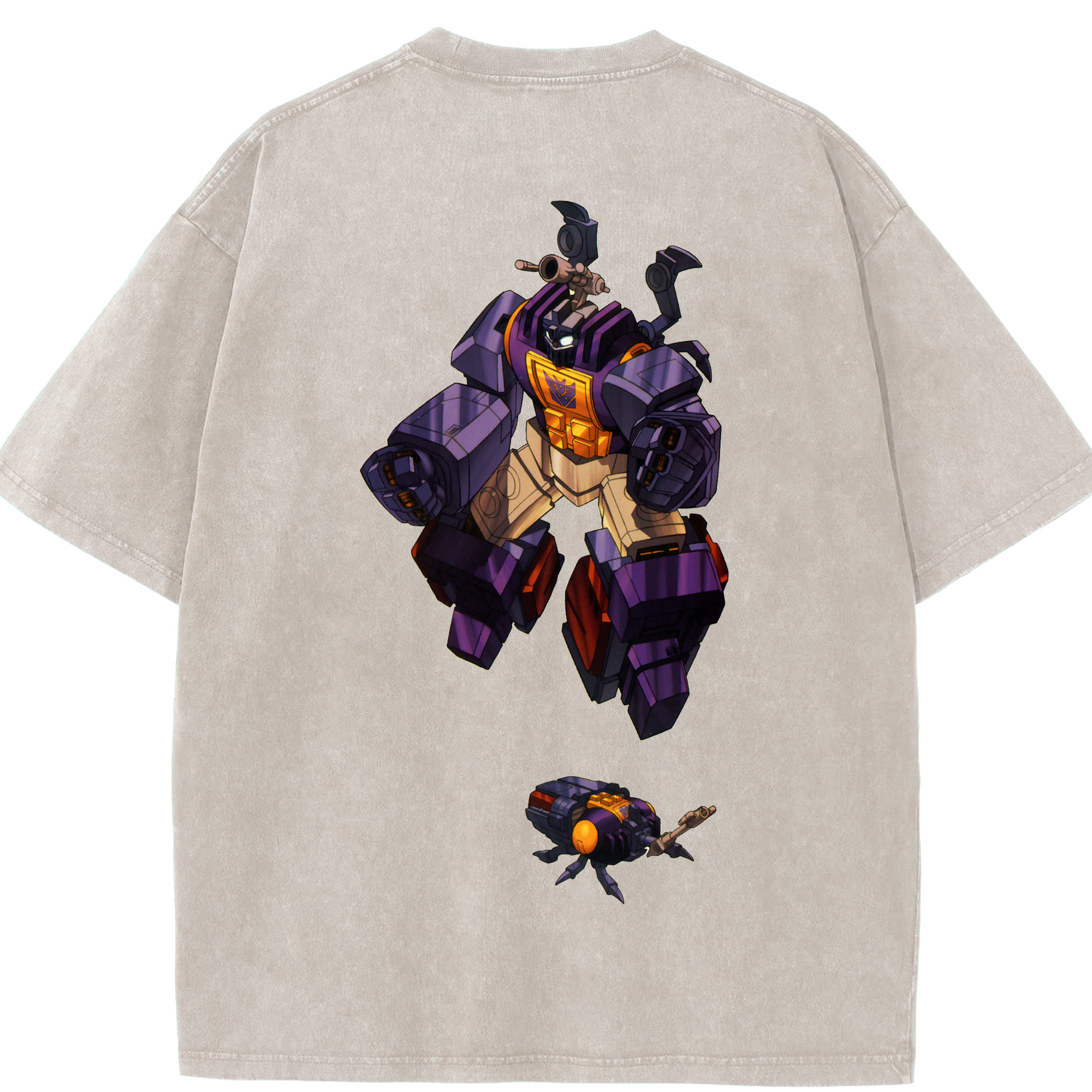 （画像用）  綿100% ヴィンテージ風 半袖Tシャツ（背面プリント）