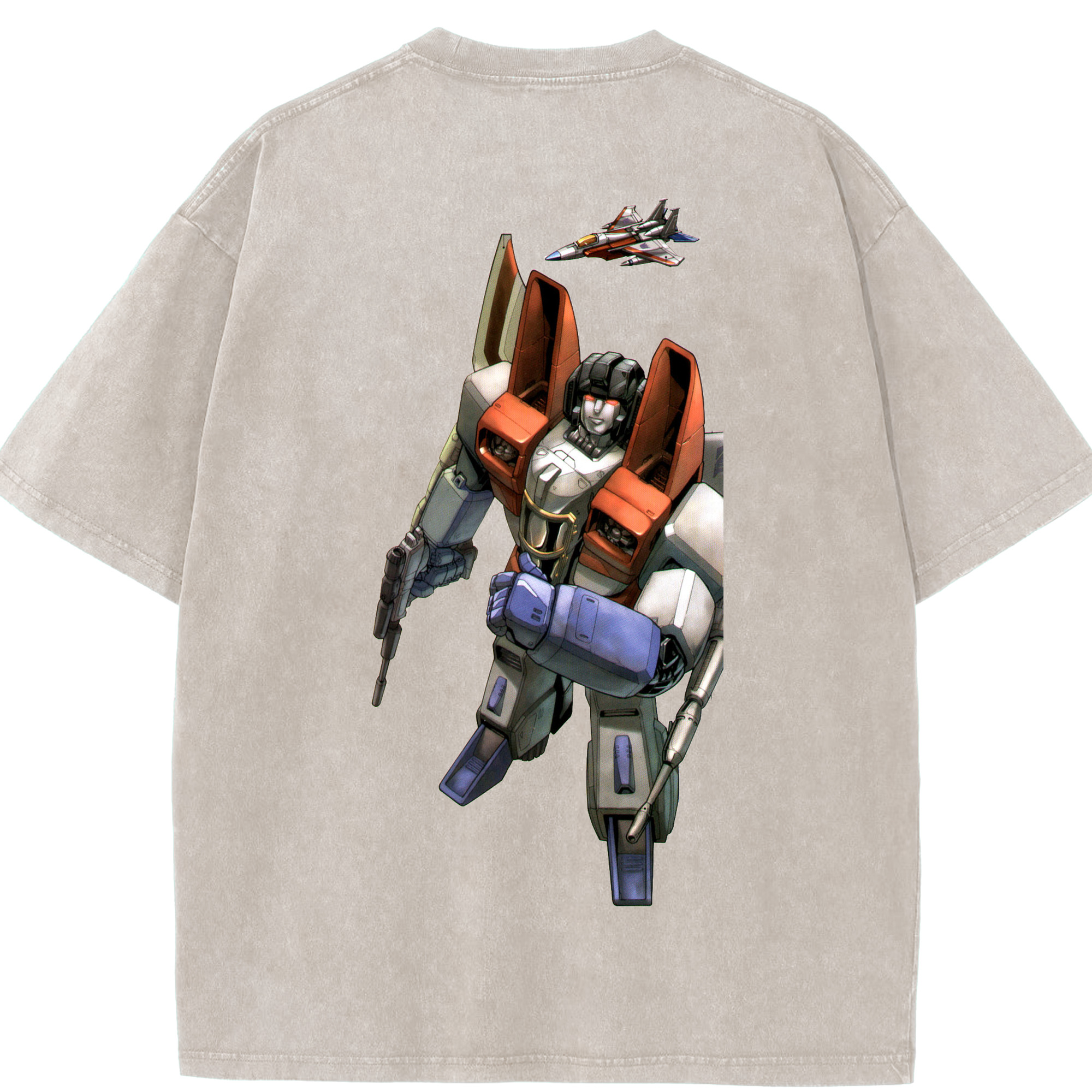 （画像用）  綿100% ヴィンテージ風 半袖Tシャツ（背面プリント）