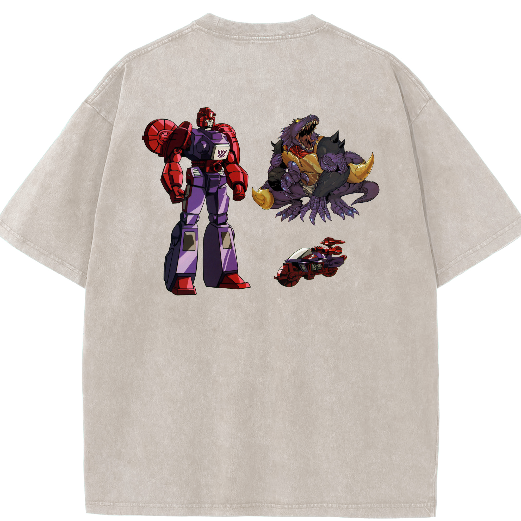 （画像用）  綿100% ヴィンテージ風 半袖Tシャツ（背面プリント）