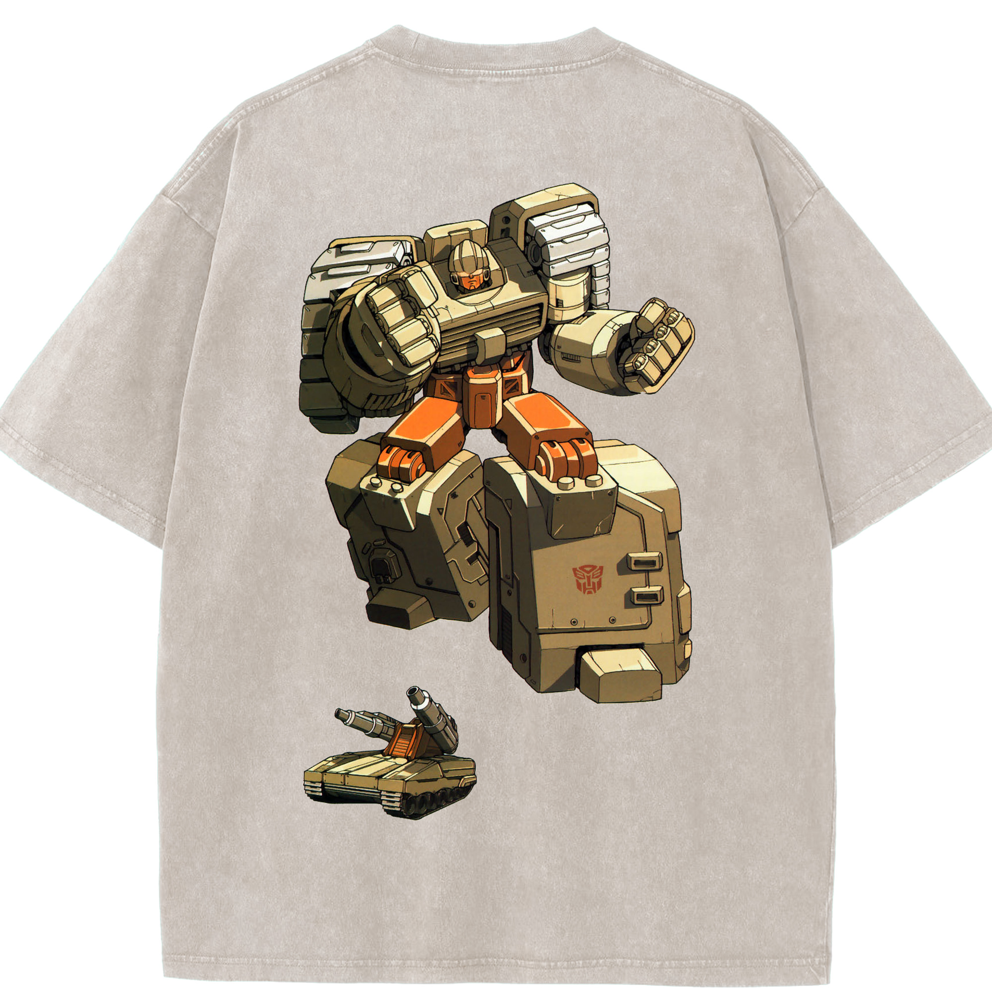 （画像用）  綿100% ヴィンテージ風 半袖Tシャツ（背面プリント）