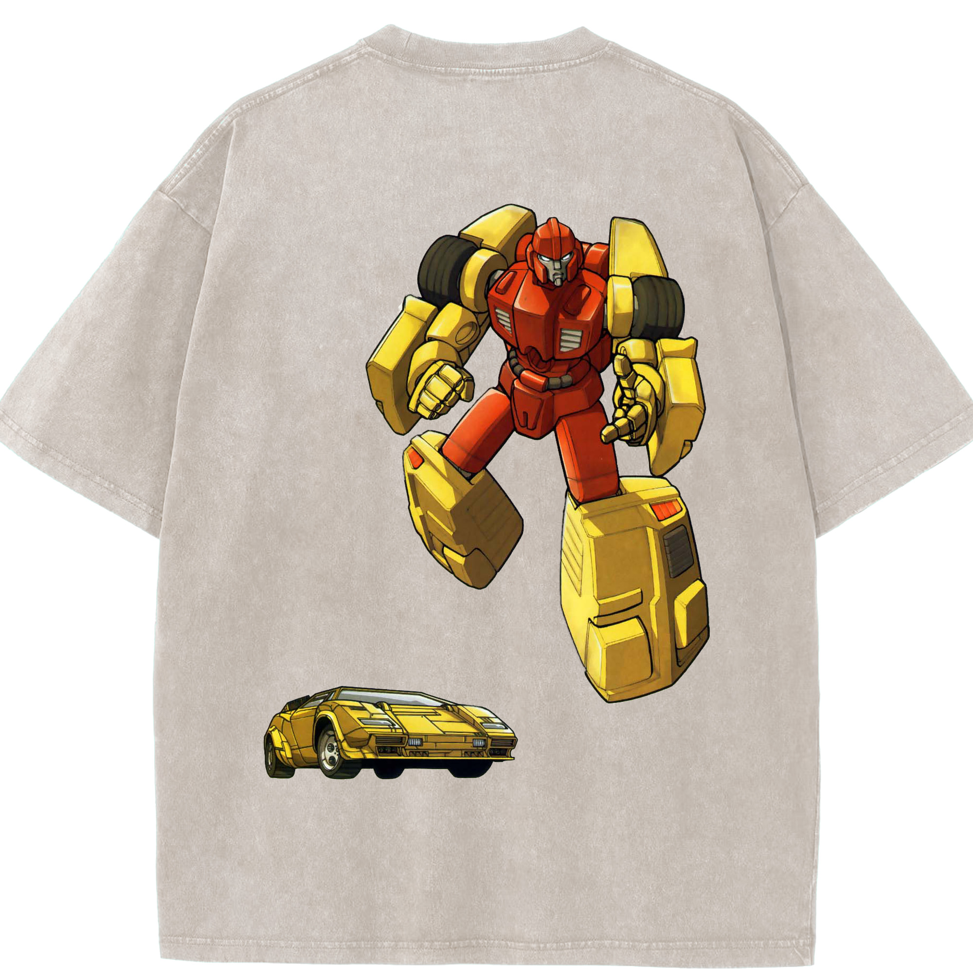 （画像用）  綿100% ヴィンテージ風 半袖Tシャツ（背面プリント）