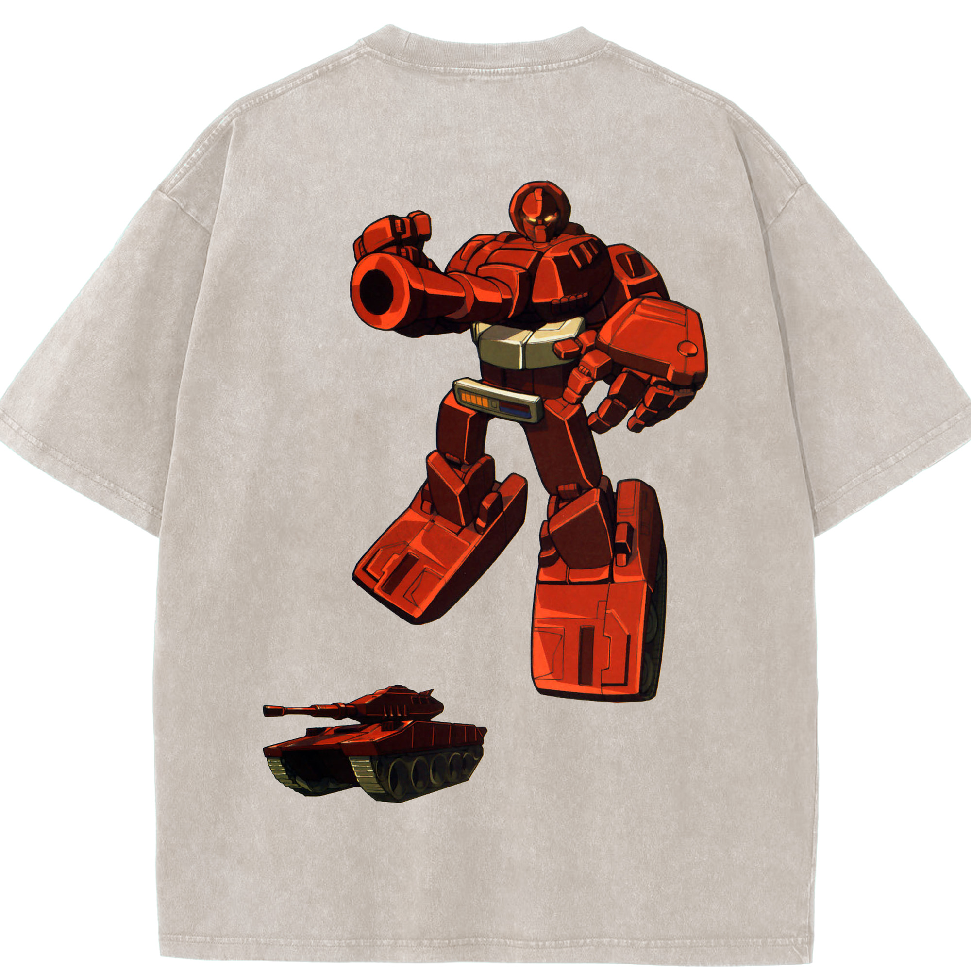 （画像用）  綿100% ヴィンテージ風 半袖Tシャツ（背面プリント）