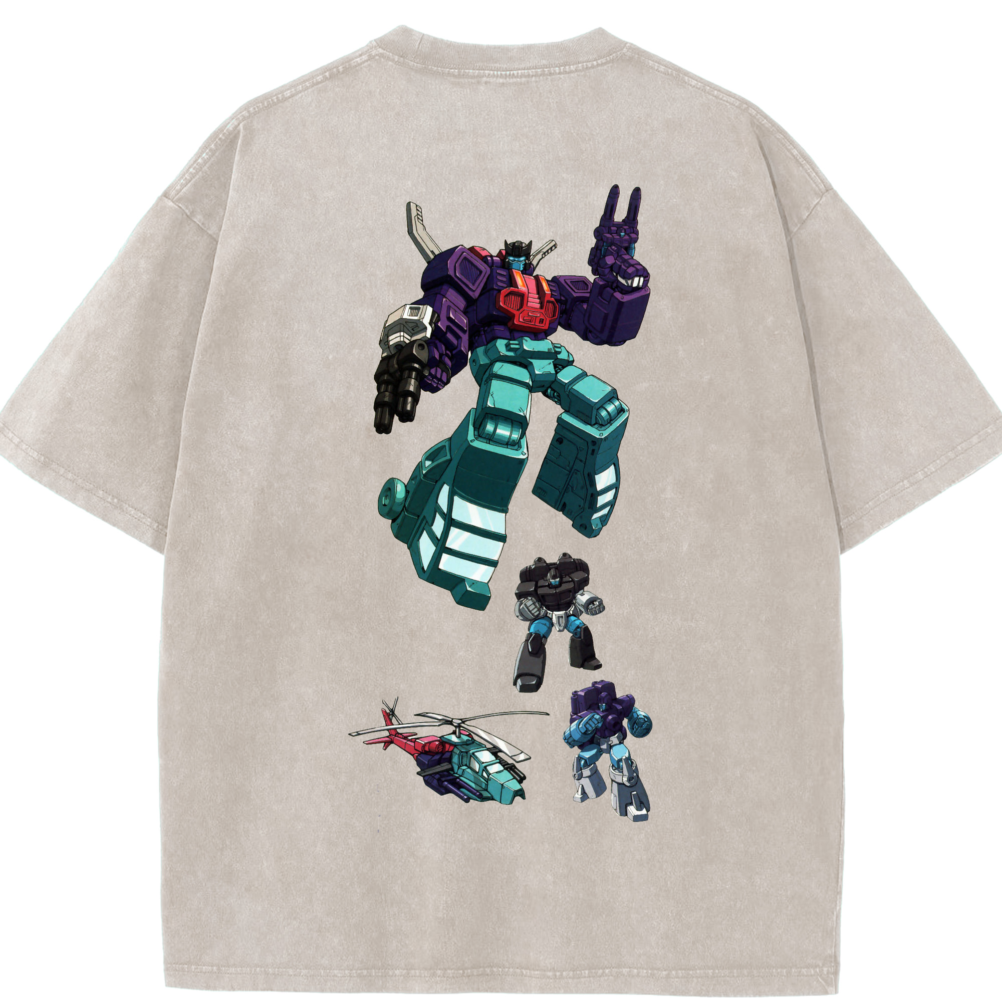 （画像用）  綿100% ヴィンテージ風 半袖Tシャツ（背面プリント）