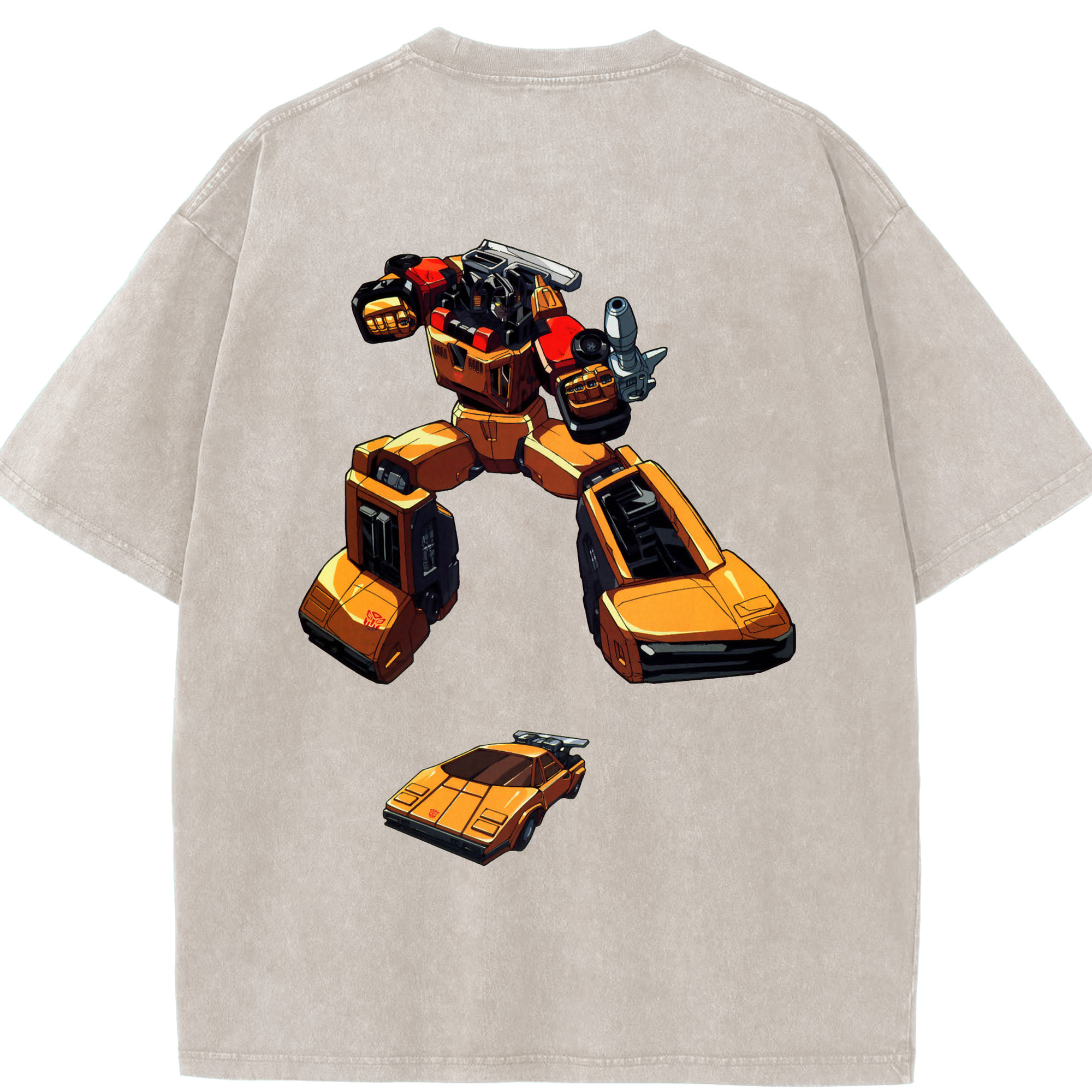 （画像用）  綿100% ヴィンテージ風 半袖Tシャツ（背面プリント）