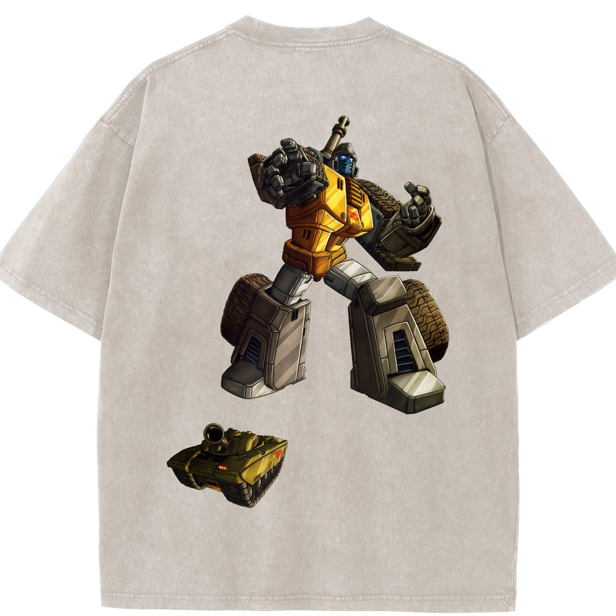 （画像用）  綿100% ヴィンテージ風 半袖Tシャツ（背面プリント）
