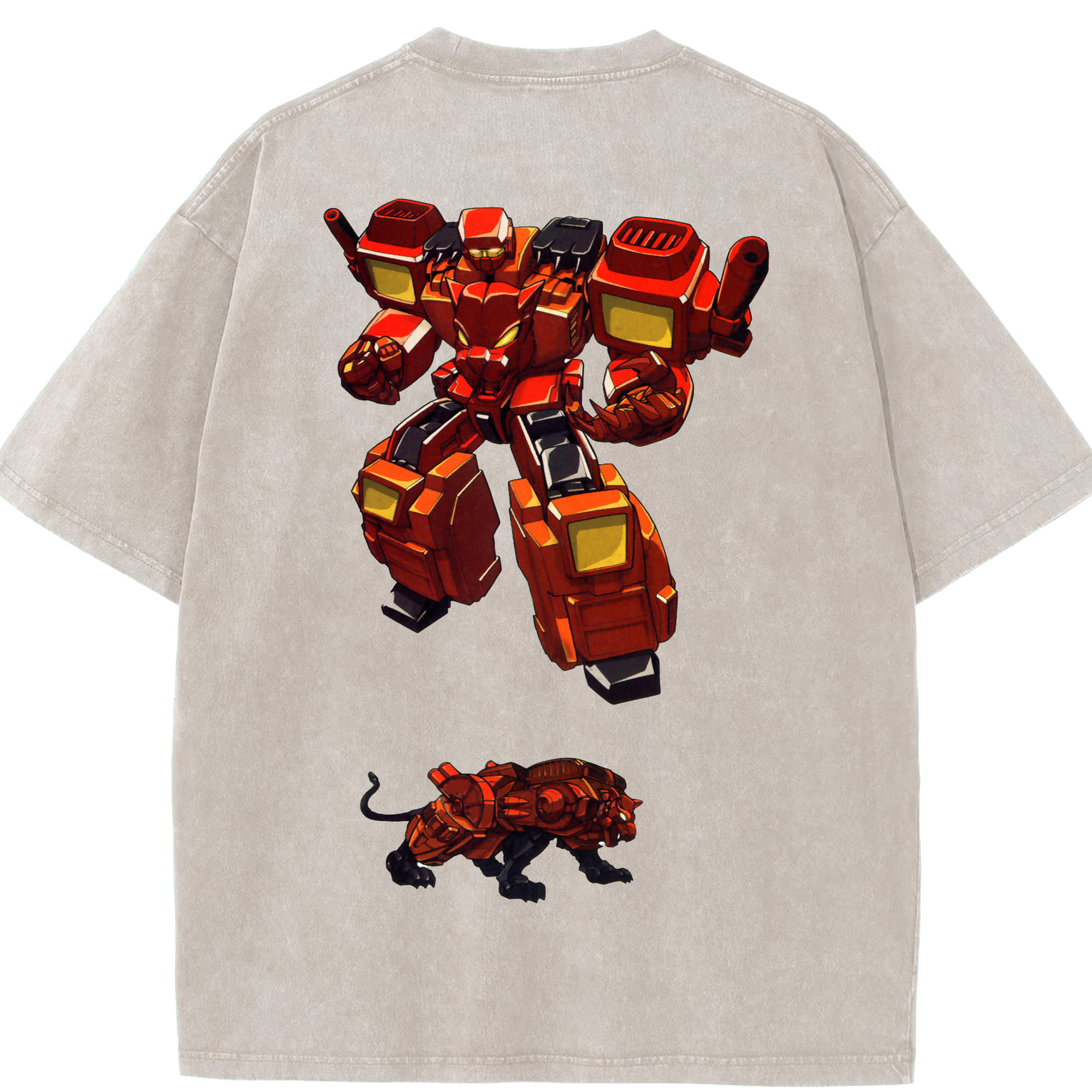 （画像用）  綿100% ヴィンテージ風 半袖Tシャツ（背面プリント）