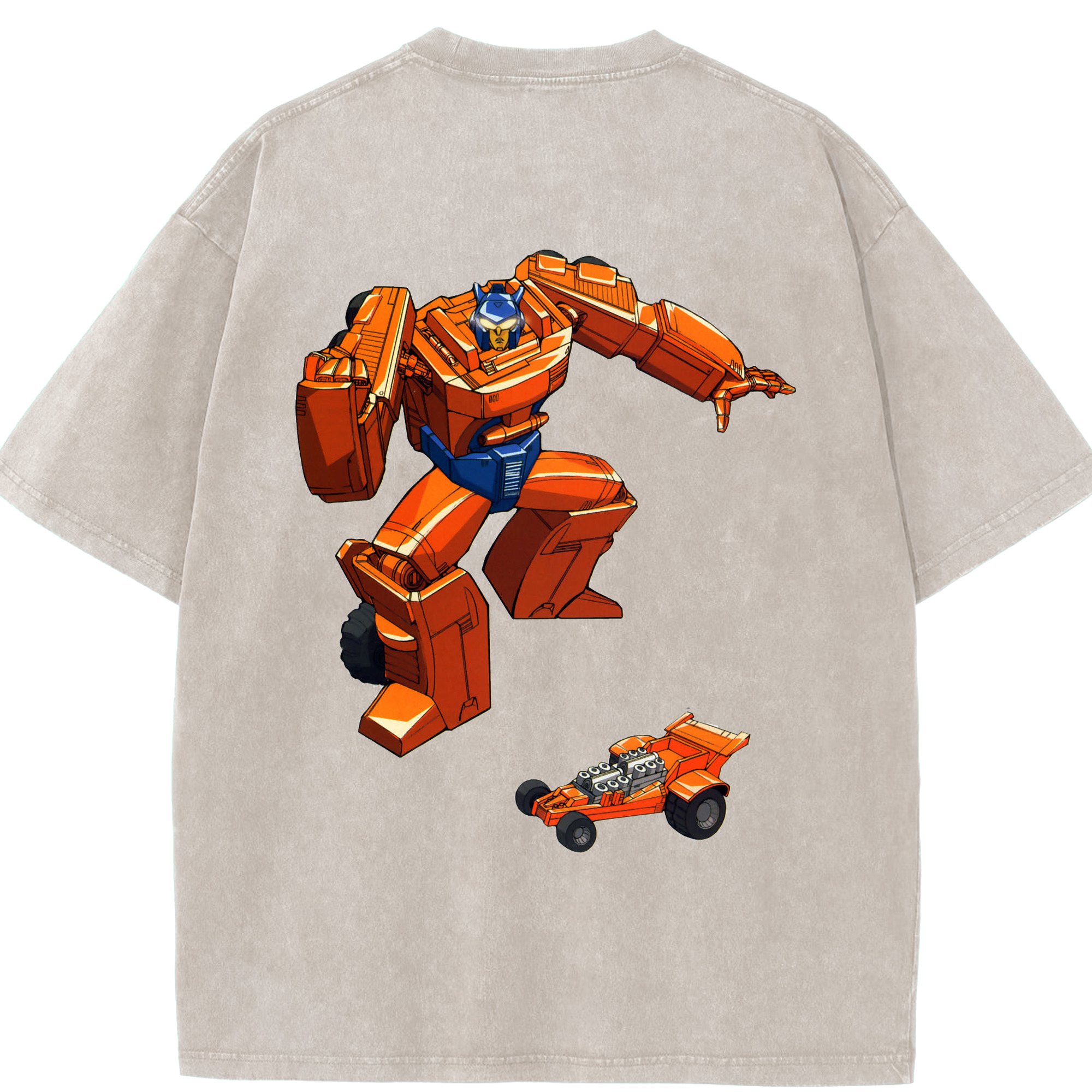 （画像用）  綿100% ヴィンテージ風 半袖Tシャツ（背面プリント）