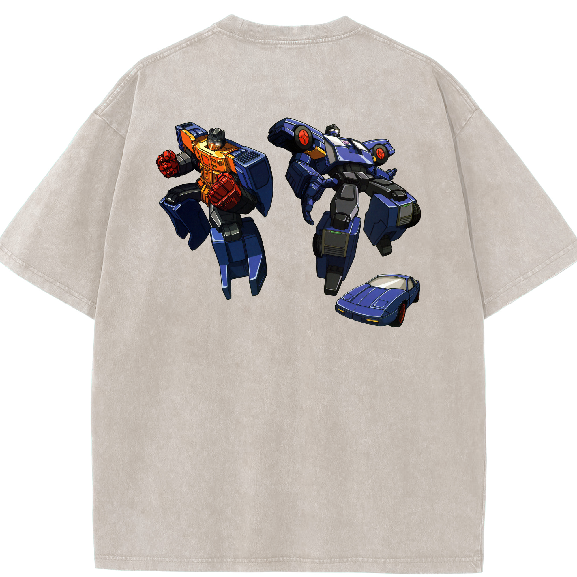 （画像用）  綿100% ヴィンテージ風 半袖Tシャツ（背面プリント）