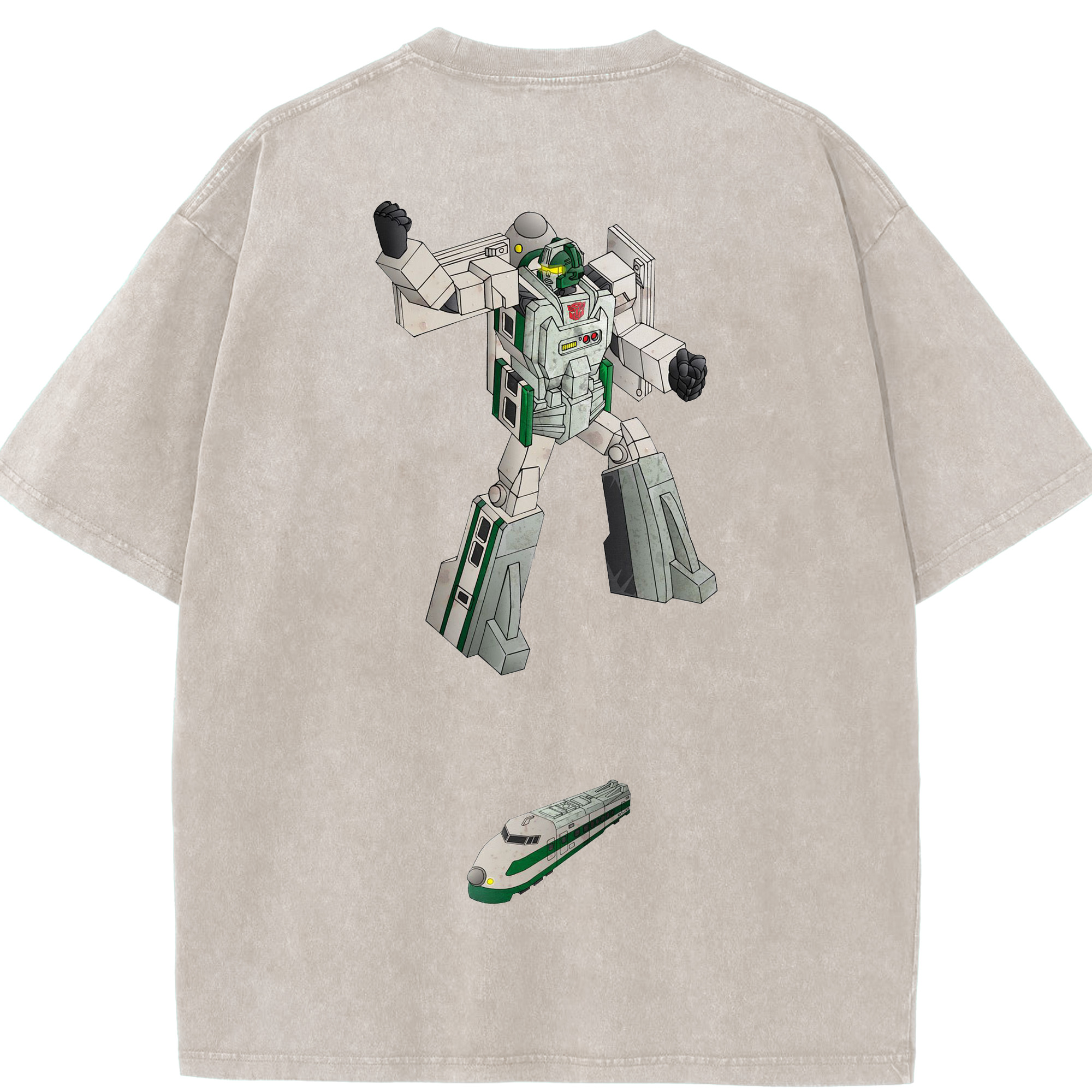 （画像用）  綿100% ヴィンテージ風 半袖Tシャツ（背面プリント）