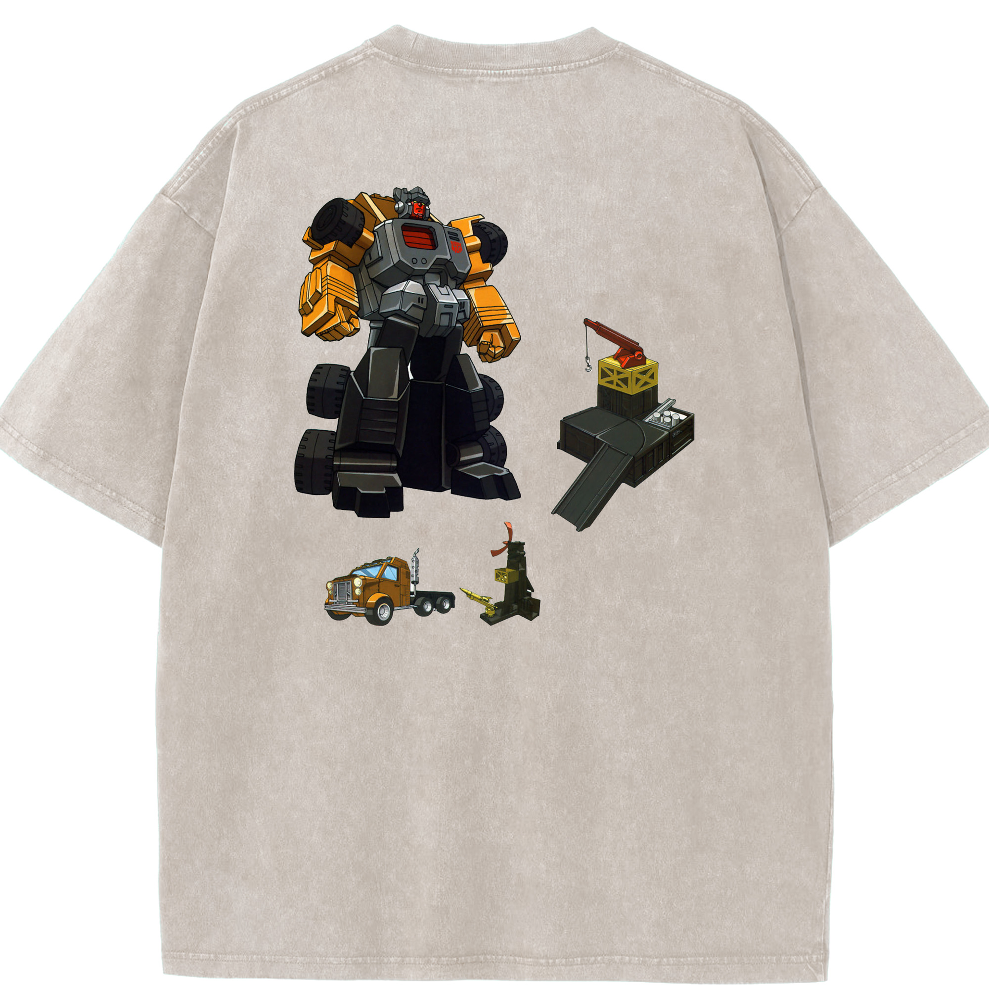 （画像用）  綿100% ヴィンテージ風 半袖Tシャツ（背面プリント）
