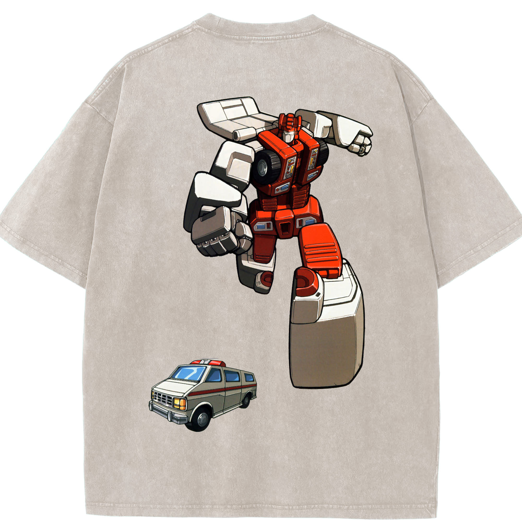（画像用）  綿100% ヴィンテージ風 半袖Tシャツ（背面プリント）