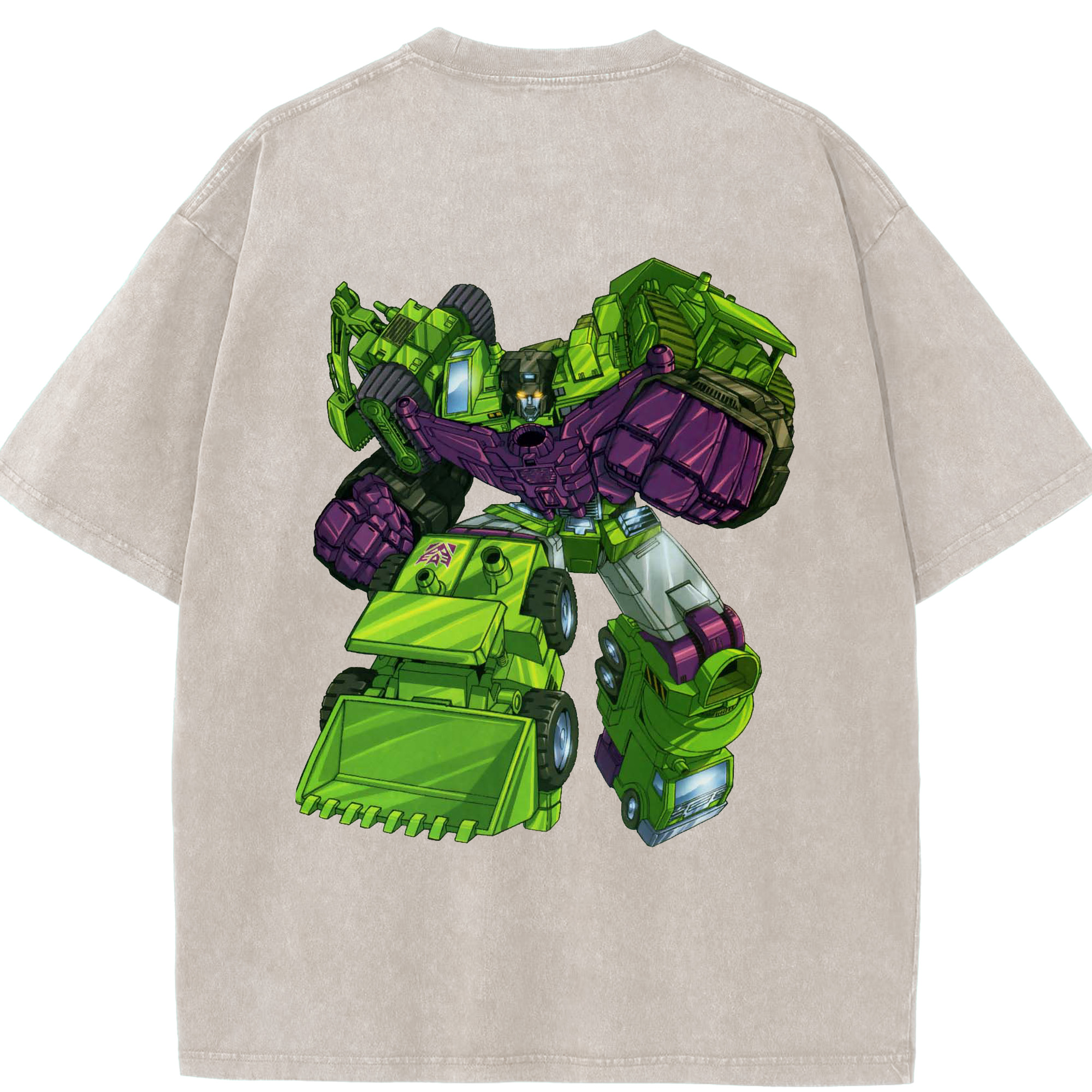 （画像用）  綿100% ヴィンテージ風 半袖Tシャツ（背面プリント）