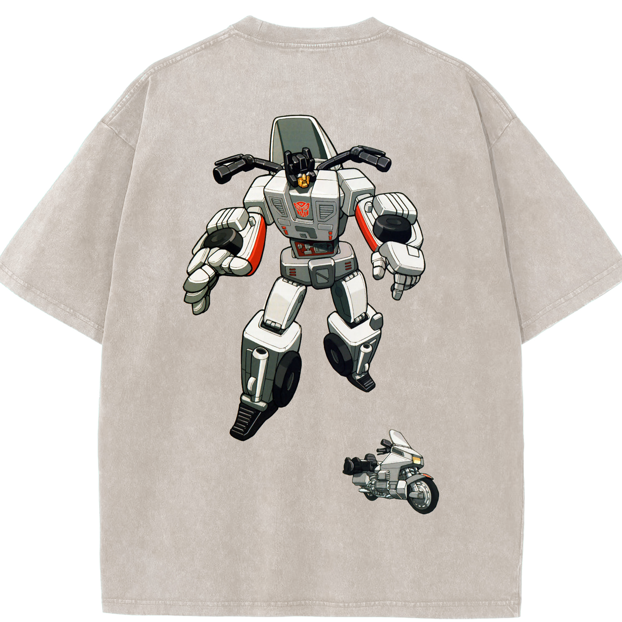 （画像用）  綿100% ヴィンテージ風 半袖Tシャツ（背面プリント）