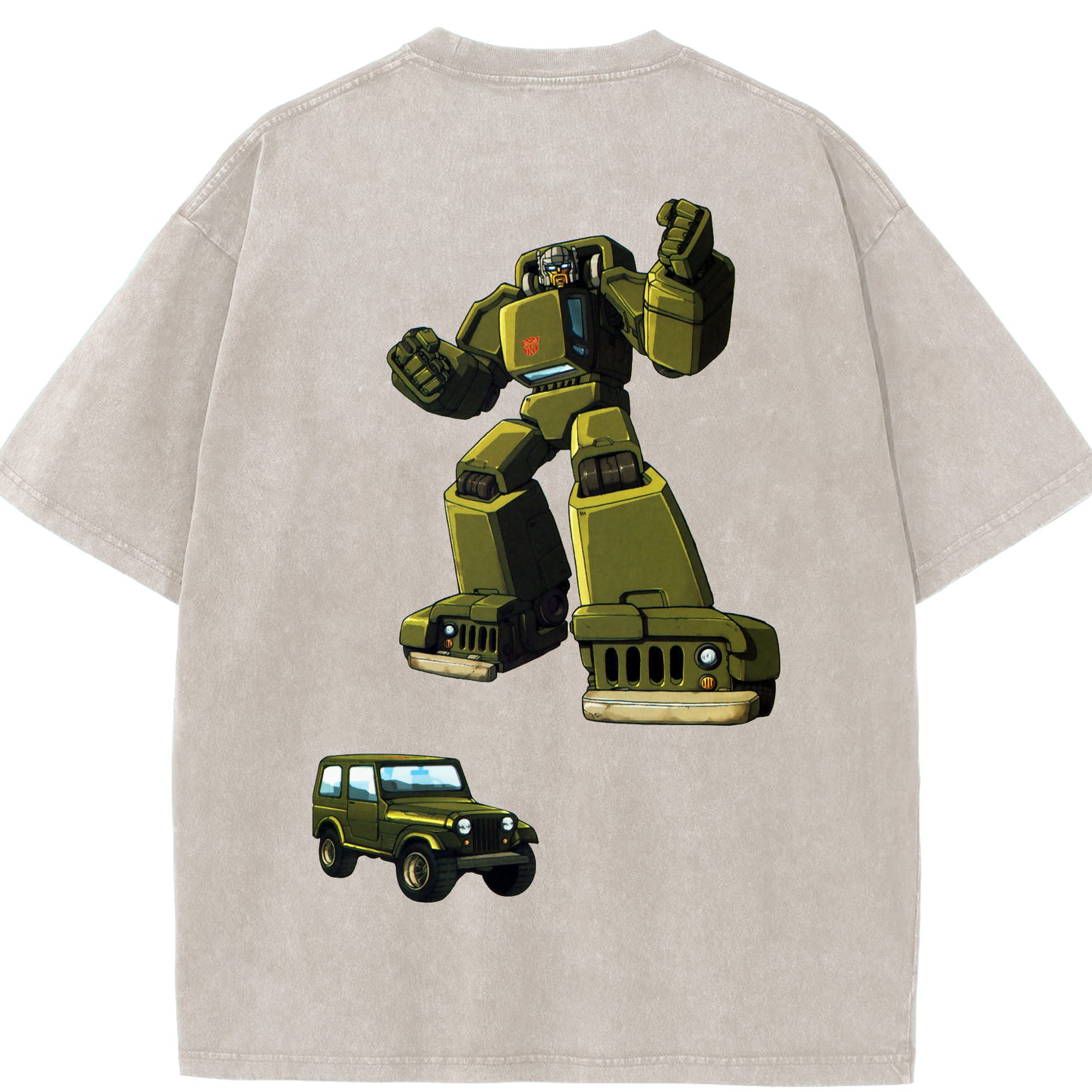 （画像用）  綿100% ヴィンテージ風 半袖Tシャツ（背面プリント）