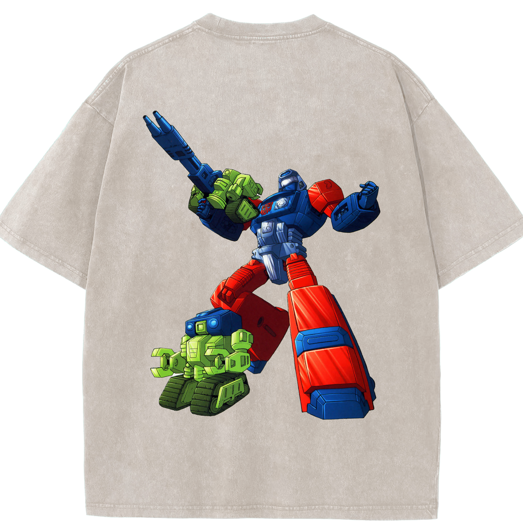 （画像用）  綿100% ヴィンテージ風 半袖Tシャツ（背面プリント）