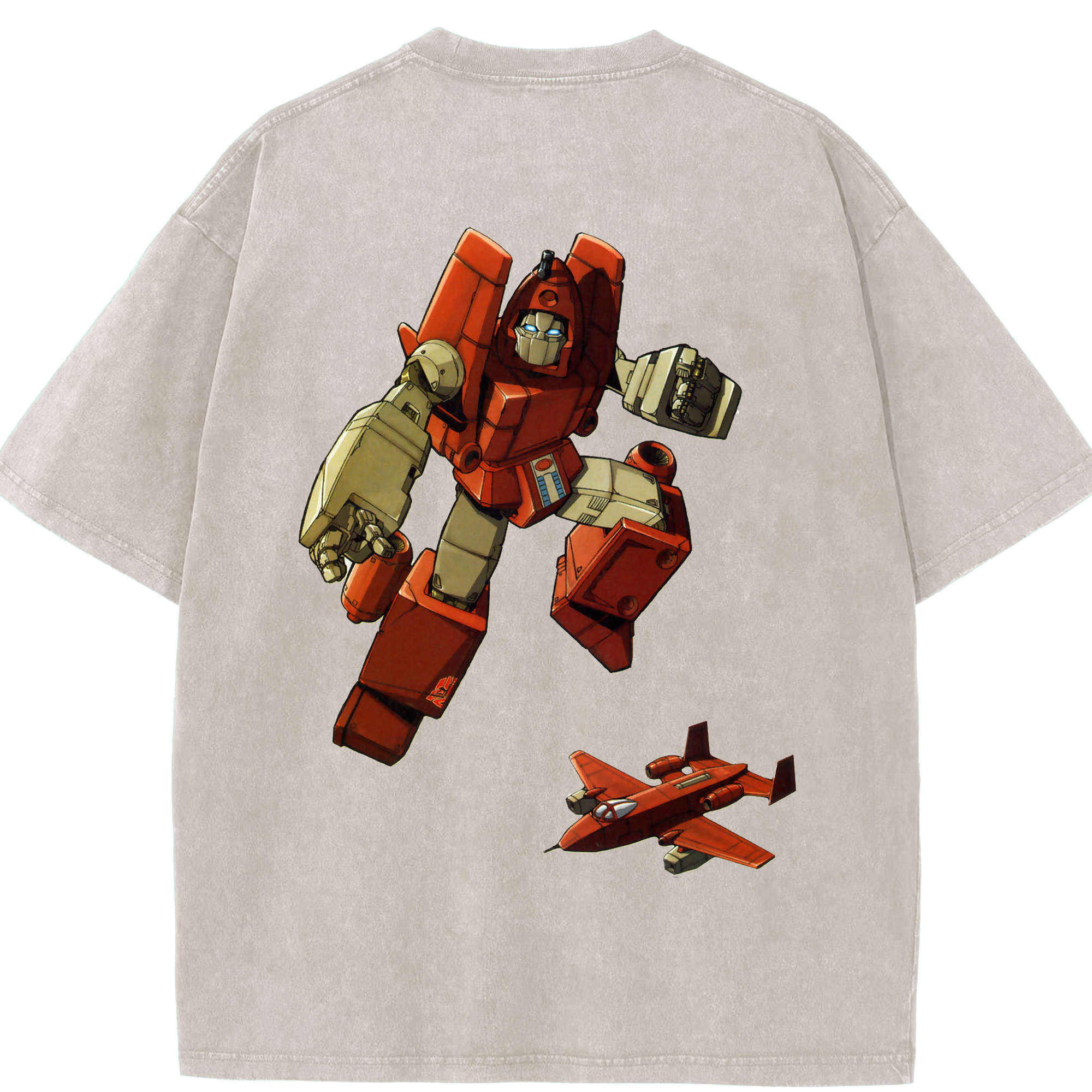 （画像用）  綿100% ヴィンテージ風 半袖Tシャツ（背面プリント）