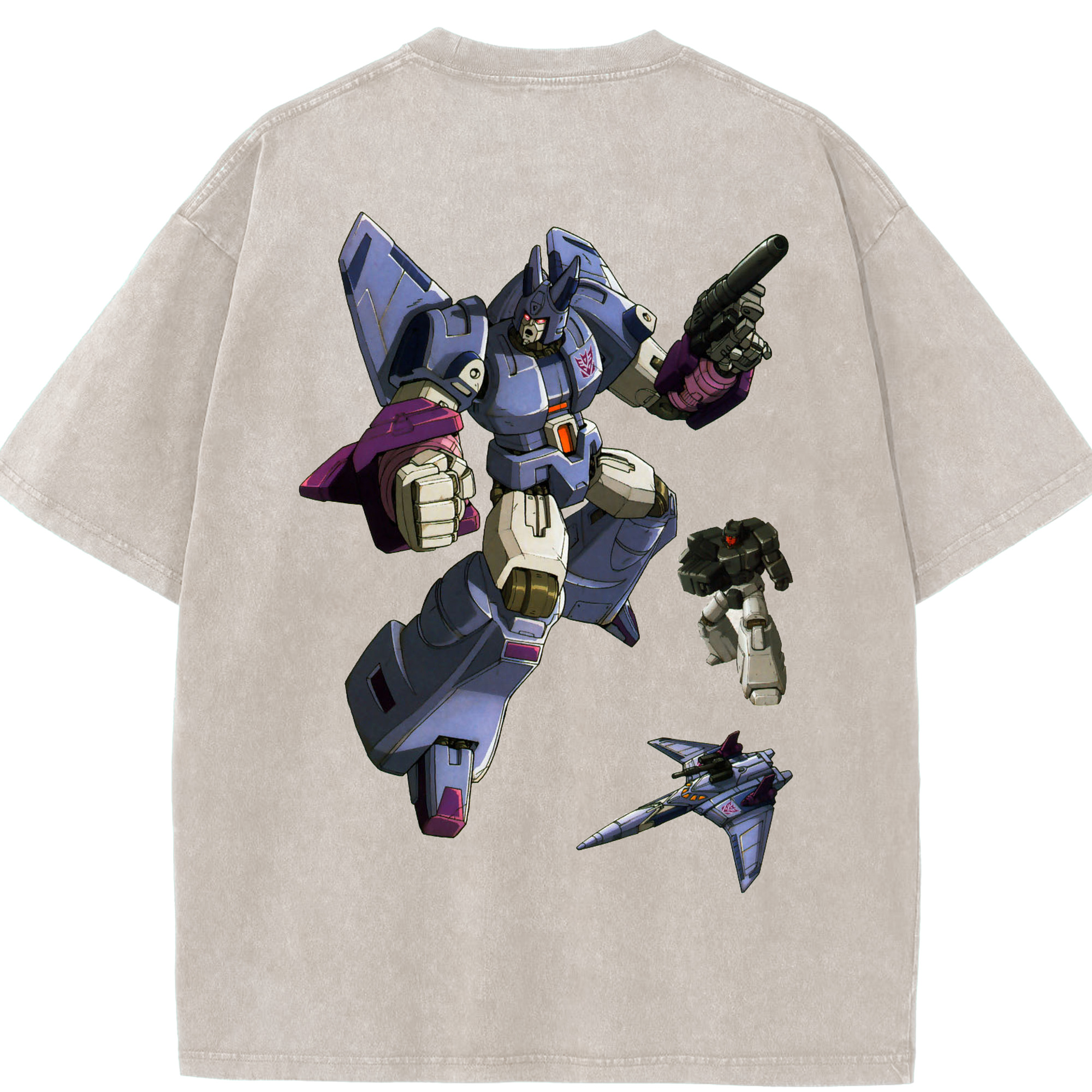 （画像用）  綿100% ヴィンテージ風 半袖Tシャツ（背面プリント）