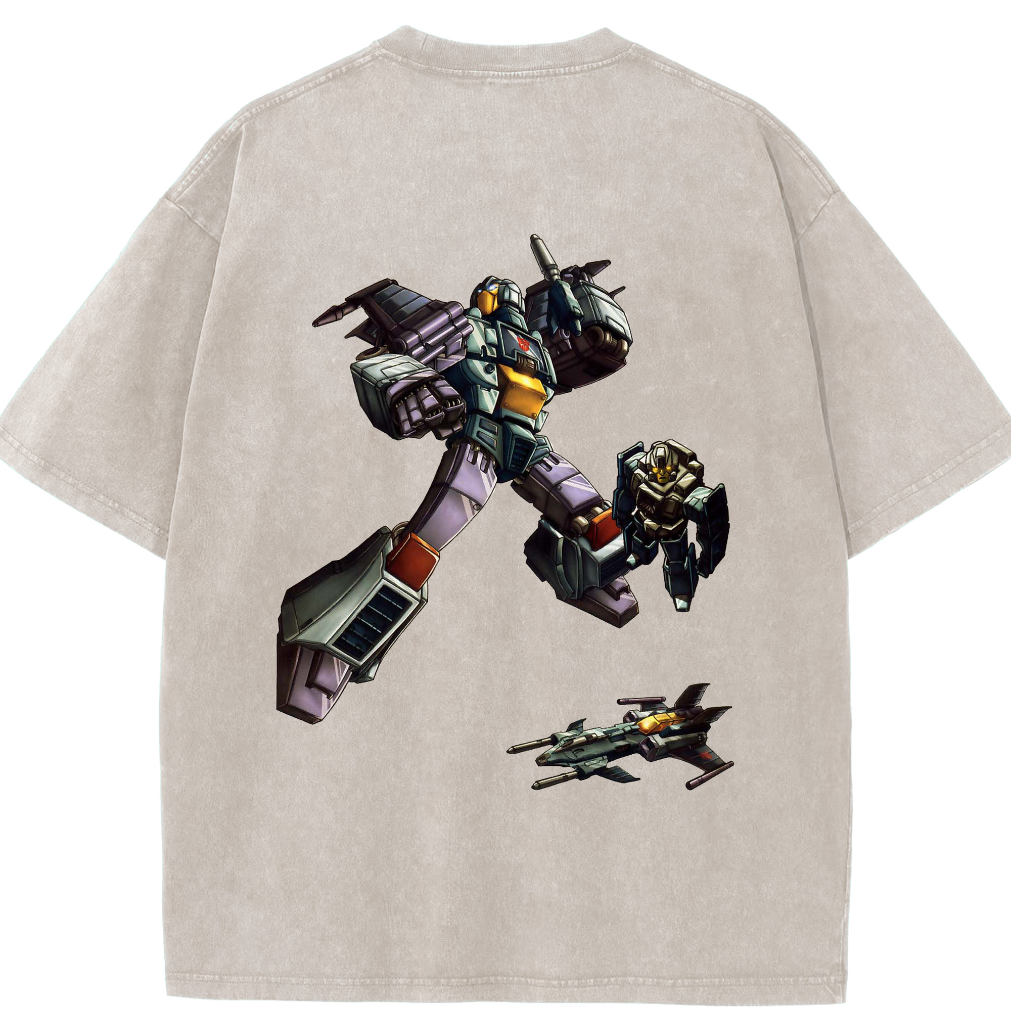 （画像用）  綿100% ヴィンテージ風 半袖Tシャツ（背面プリント）