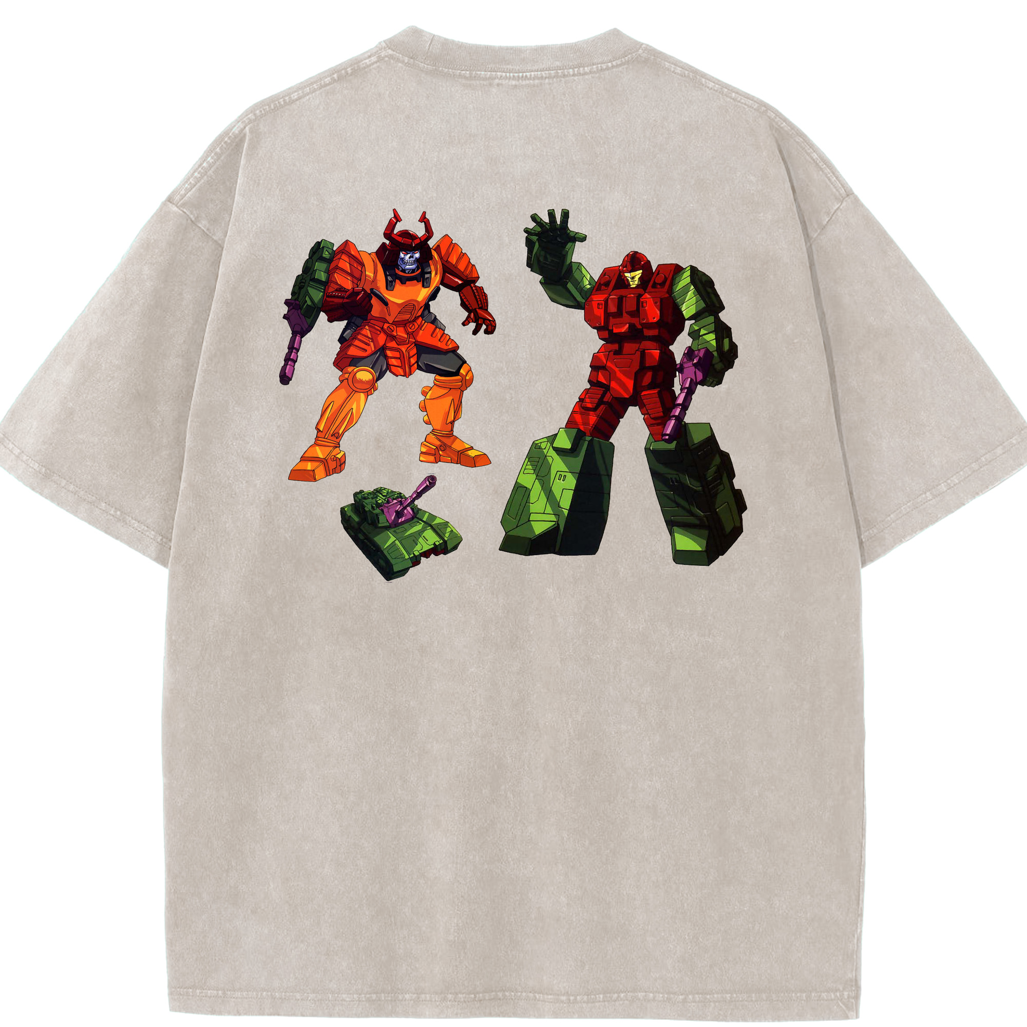 （画像用）  綿100% ヴィンテージ風 半袖Tシャツ（背面プリント）