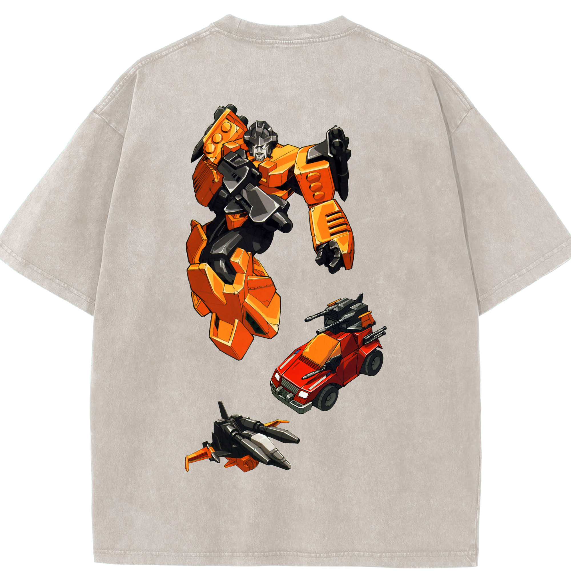 （画像用）  綿100% ヴィンテージ風 半袖Tシャツ（背面プリント）