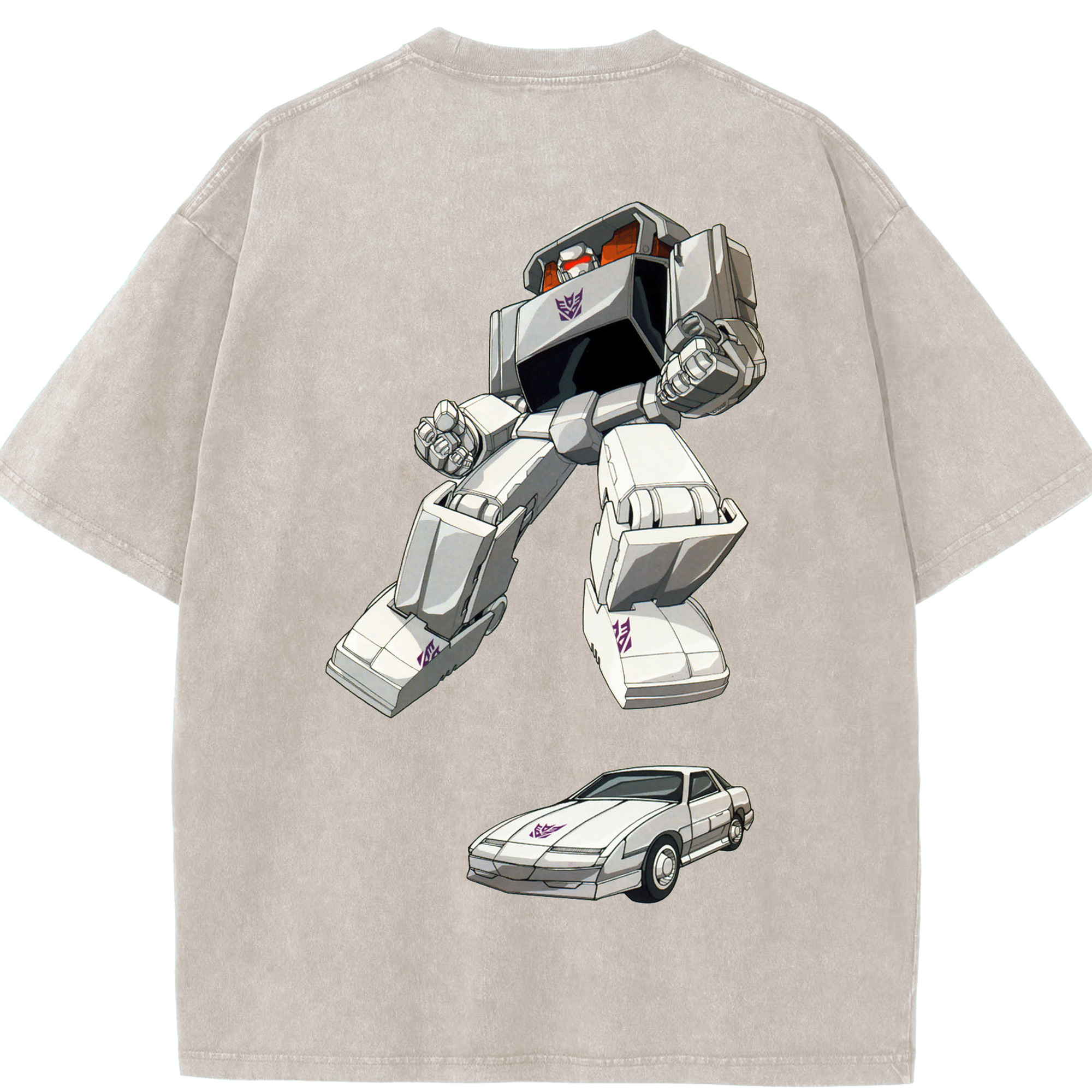 （画像用）  綿100% ヴィンテージ風 半袖Tシャツ（背面プリント）