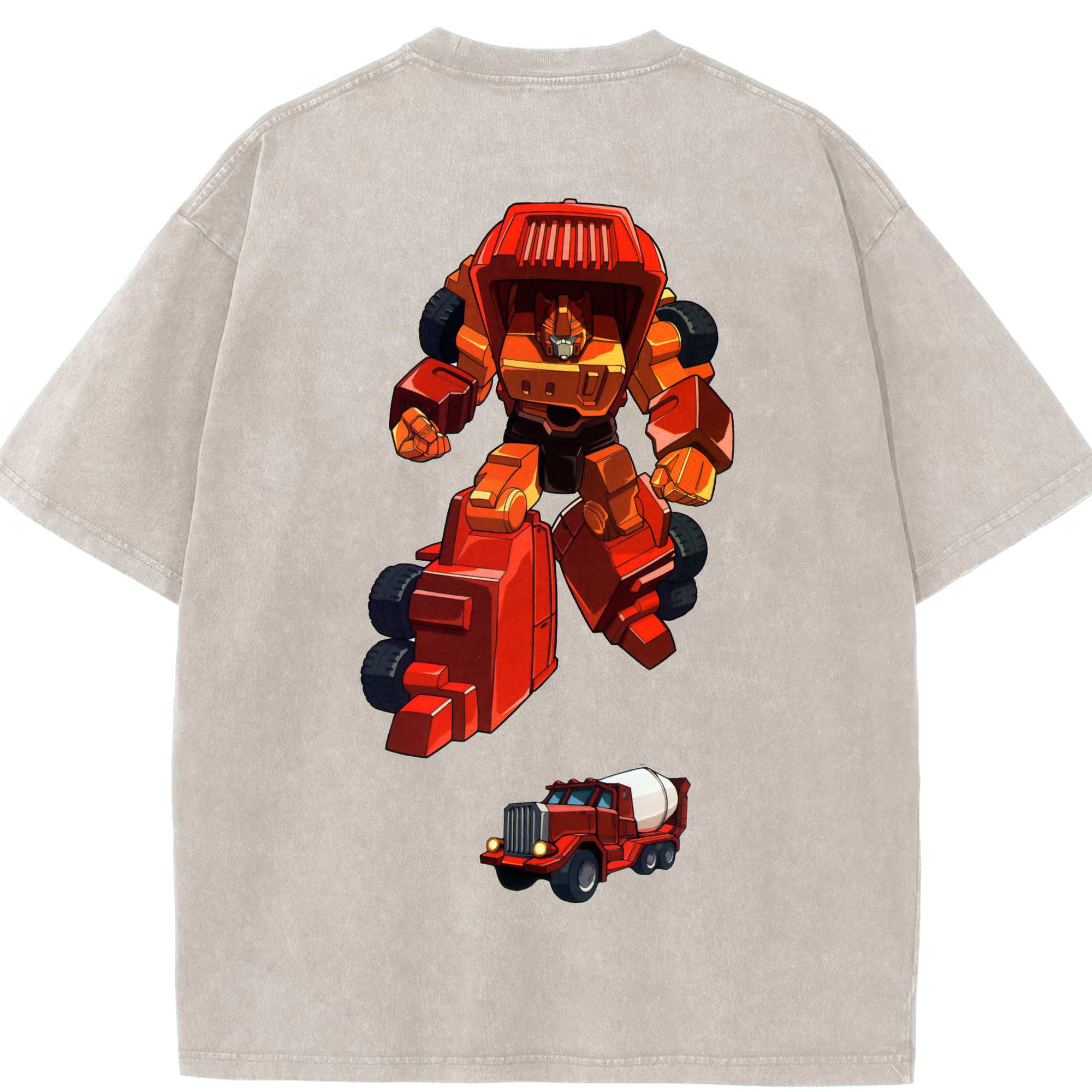 （画像用）  綿100% ヴィンテージ風 半袖Tシャツ（背面プリント）