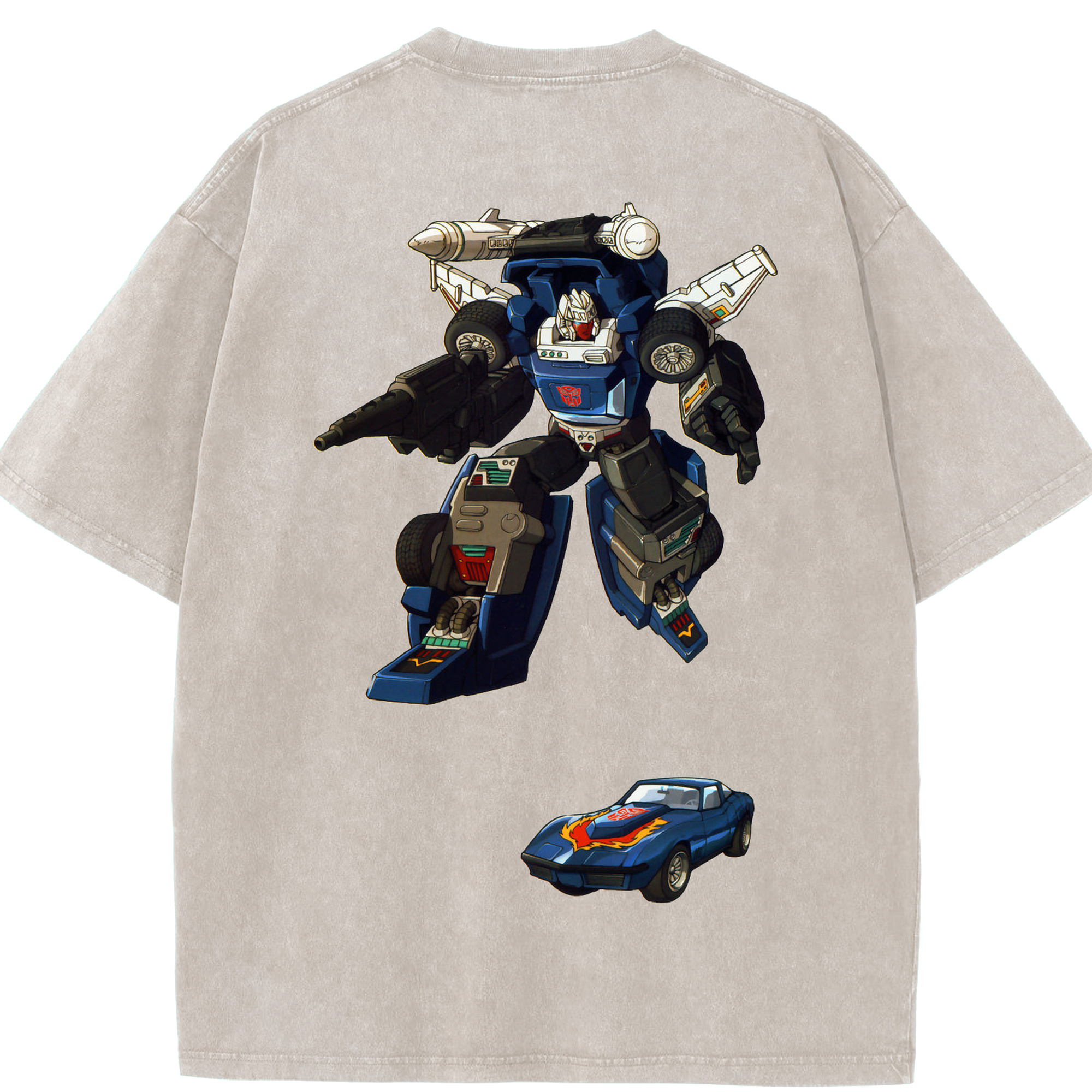 （画像用）  綿100% ヴィンテージ風 半袖Tシャツ（背面プリント）