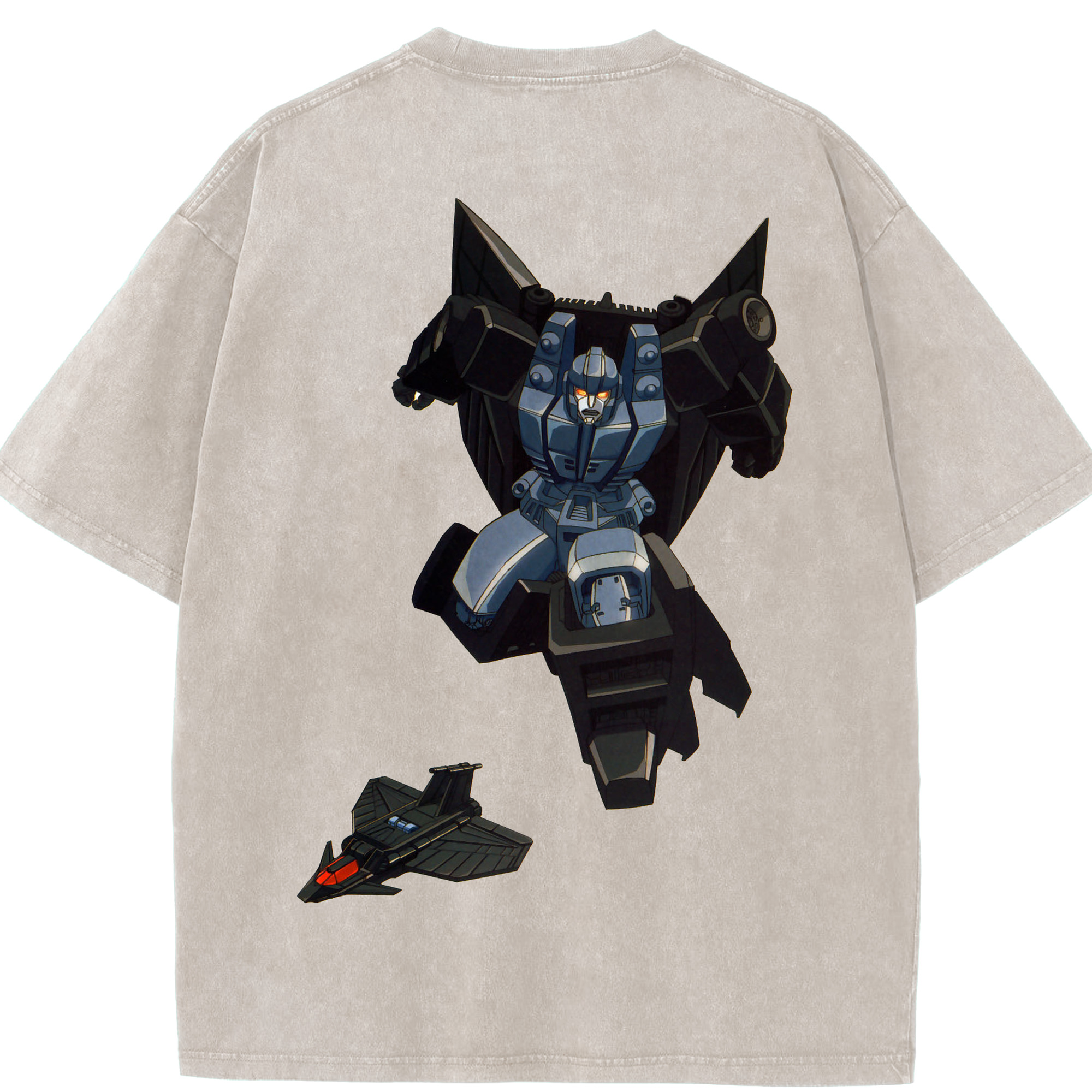 （画像用）  綿100% ヴィンテージ風 半袖Tシャツ（背面プリント）