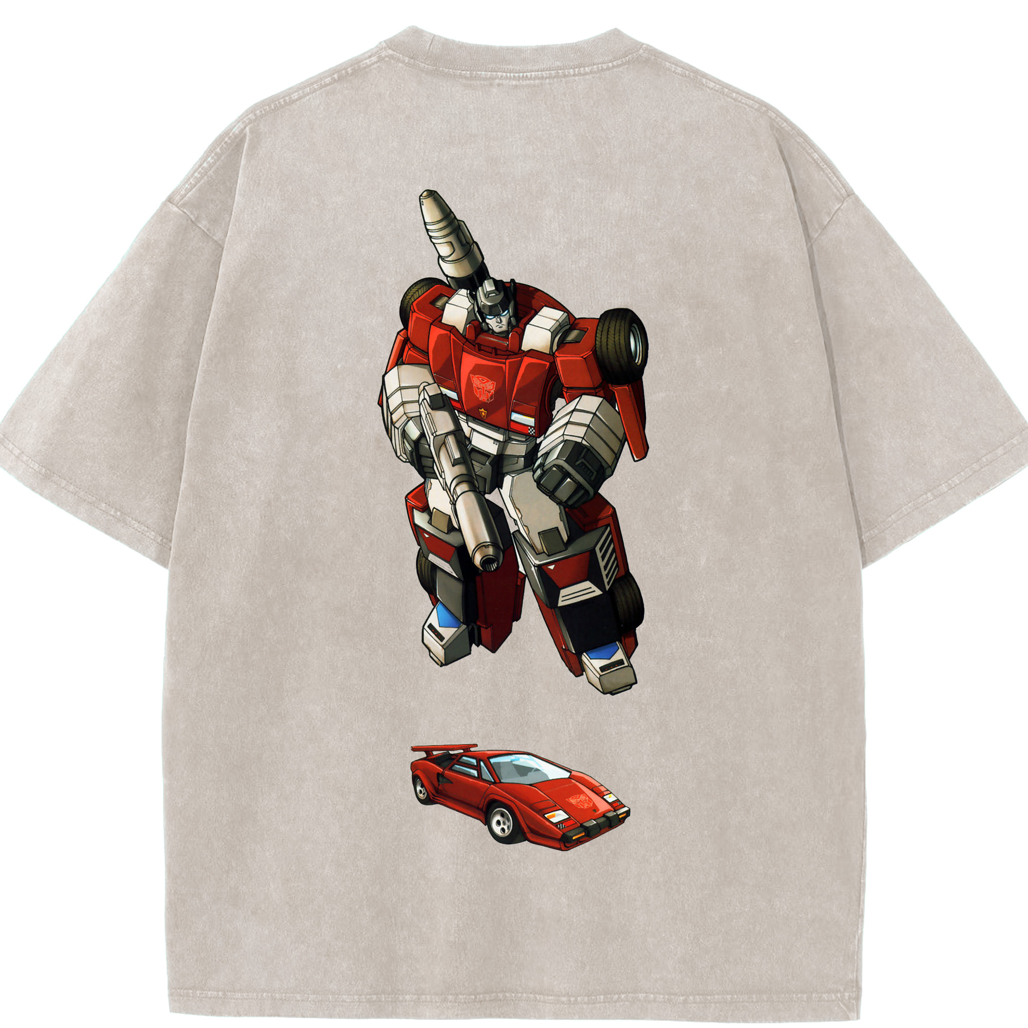 （画像用）  綿100% ヴィンテージ風 半袖Tシャツ（背面プリント）