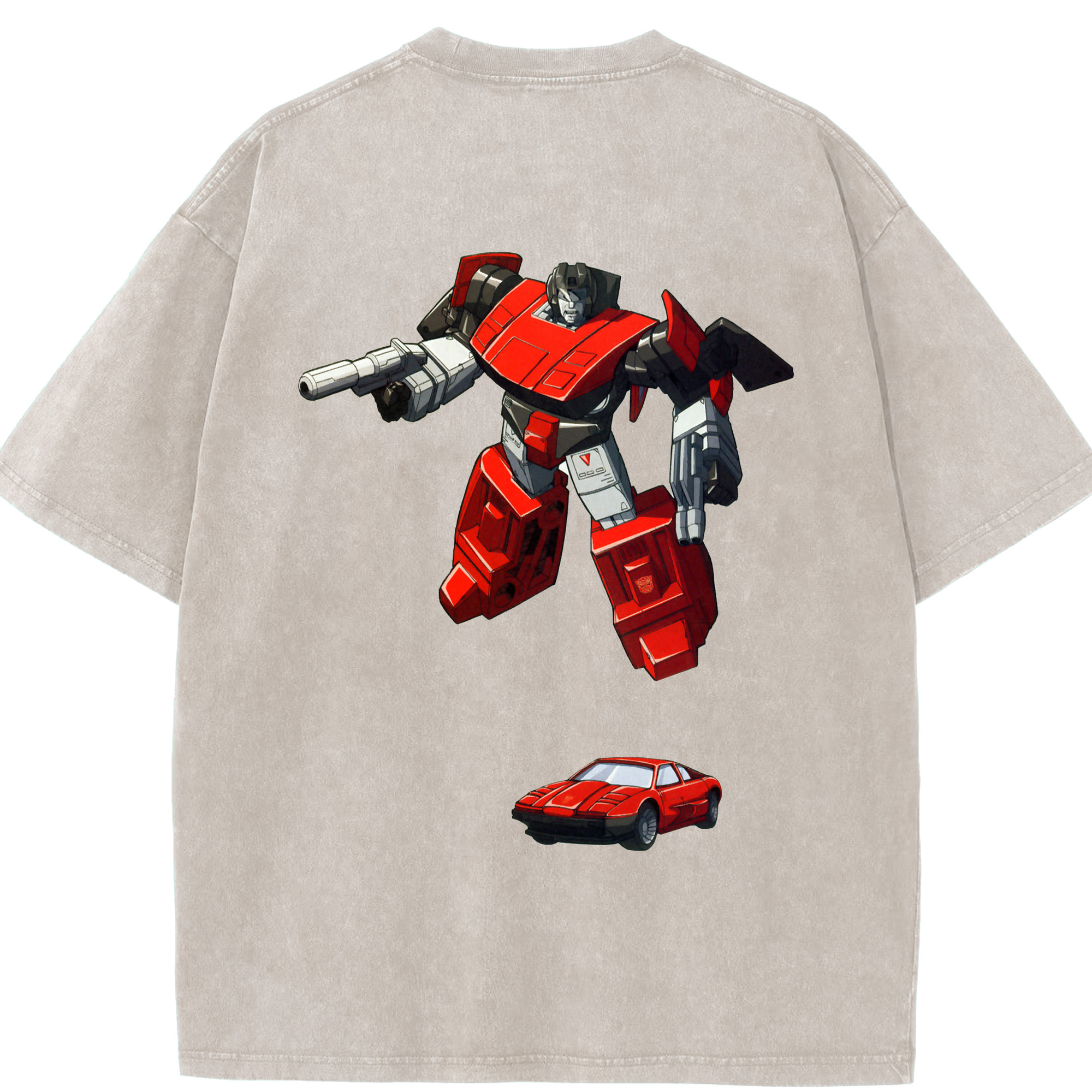 （画像用）  綿100% ヴィンテージ風 半袖Tシャツ（背面プリント）