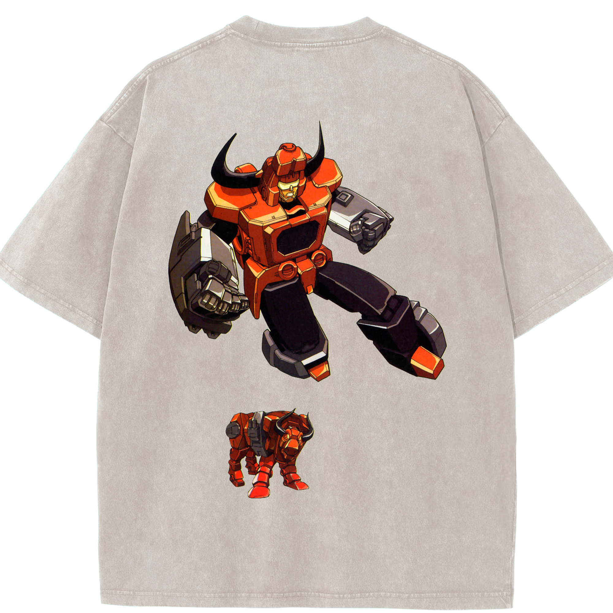 （画像用）  綿100% ヴィンテージ風 半袖Tシャツ（背面プリント）