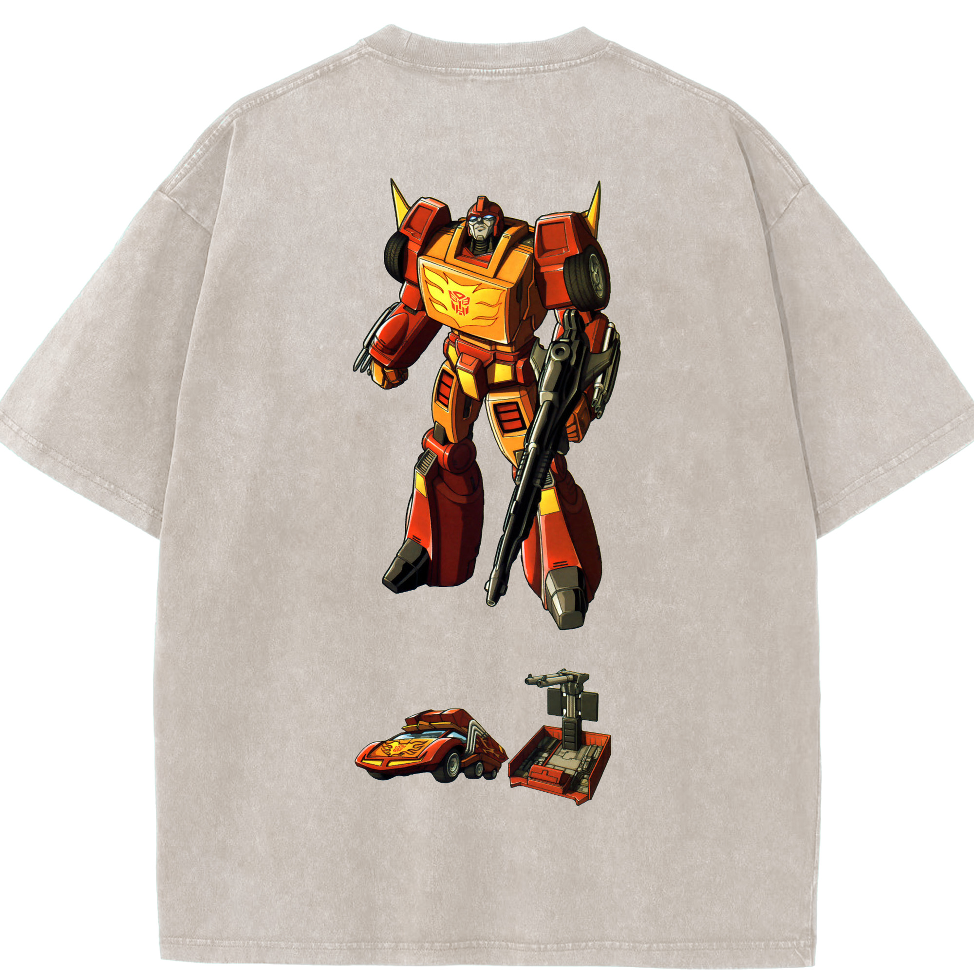 （画像用）  綿100% ヴィンテージ風 半袖Tシャツ（背面プリント）