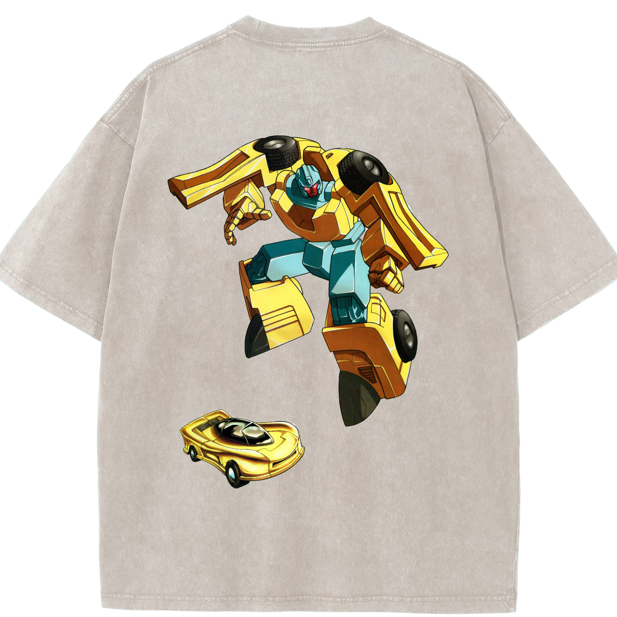 （画像用）  綿100% ヴィンテージ風 半袖Tシャツ（背面プリント）