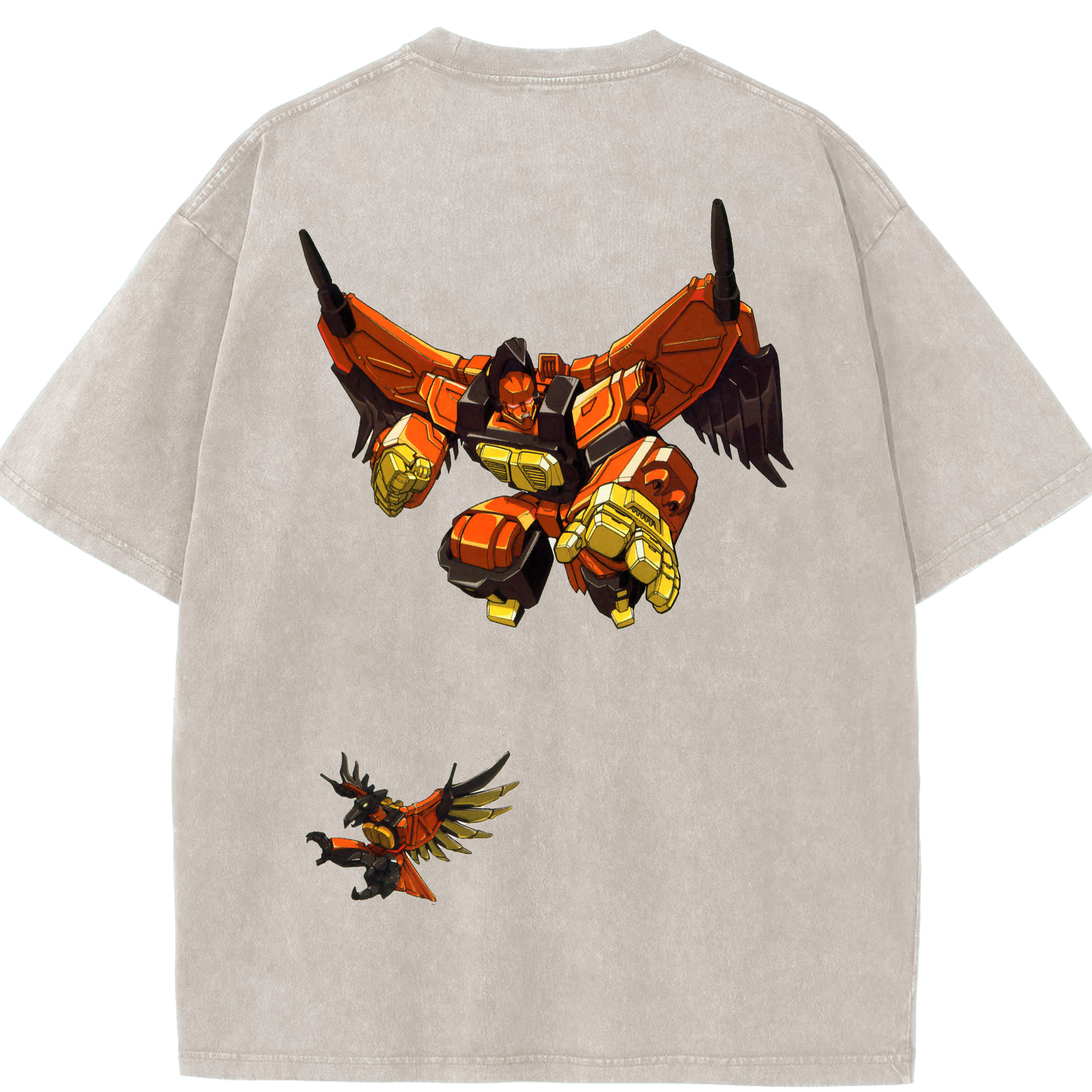 （画像用）  綿100% ヴィンテージ風 半袖Tシャツ（背面プリント）