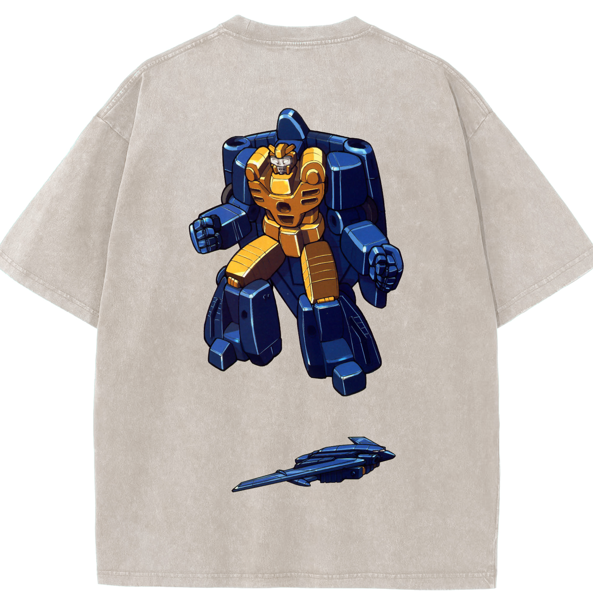 （画像用）  綿100% ヴィンテージ風 半袖Tシャツ（背面プリント）