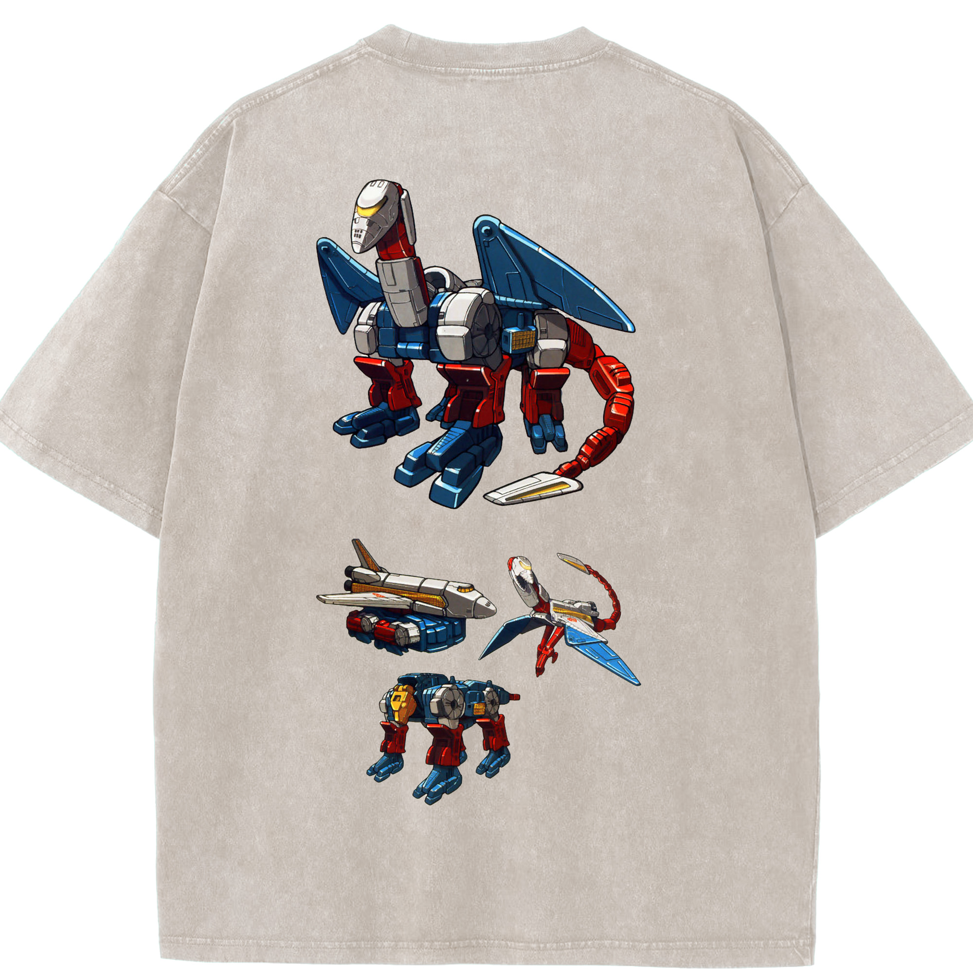 （画像用）  綿100% ヴィンテージ風 半袖Tシャツ（背面プリント）