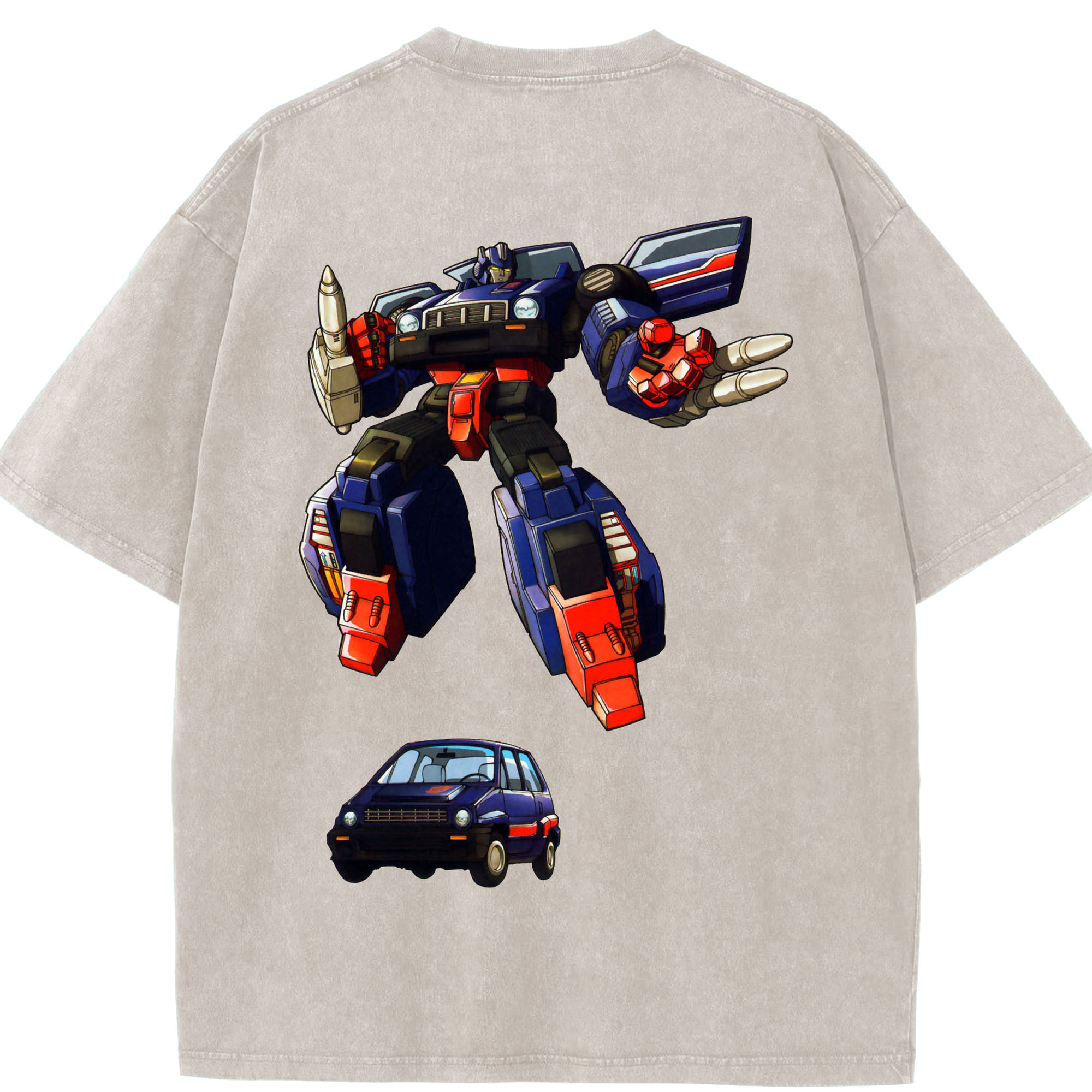 （画像用）  綿100% ヴィンテージ風 半袖Tシャツ（背面プリント）