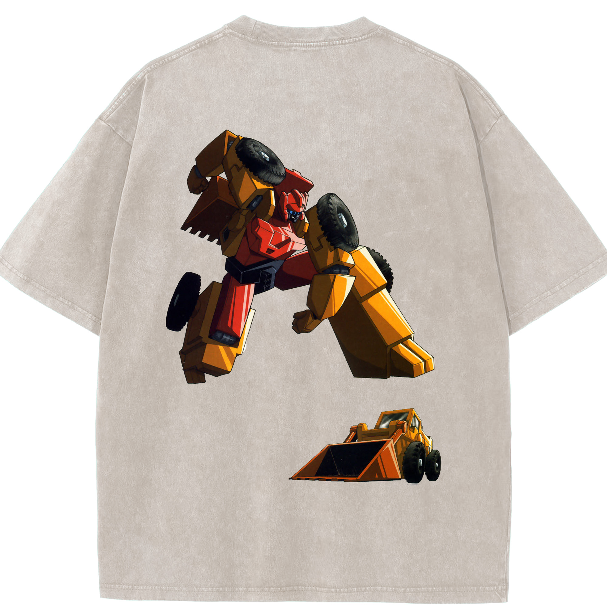 （画像用）  綿100% ヴィンテージ風 半袖Tシャツ（背面プリント）