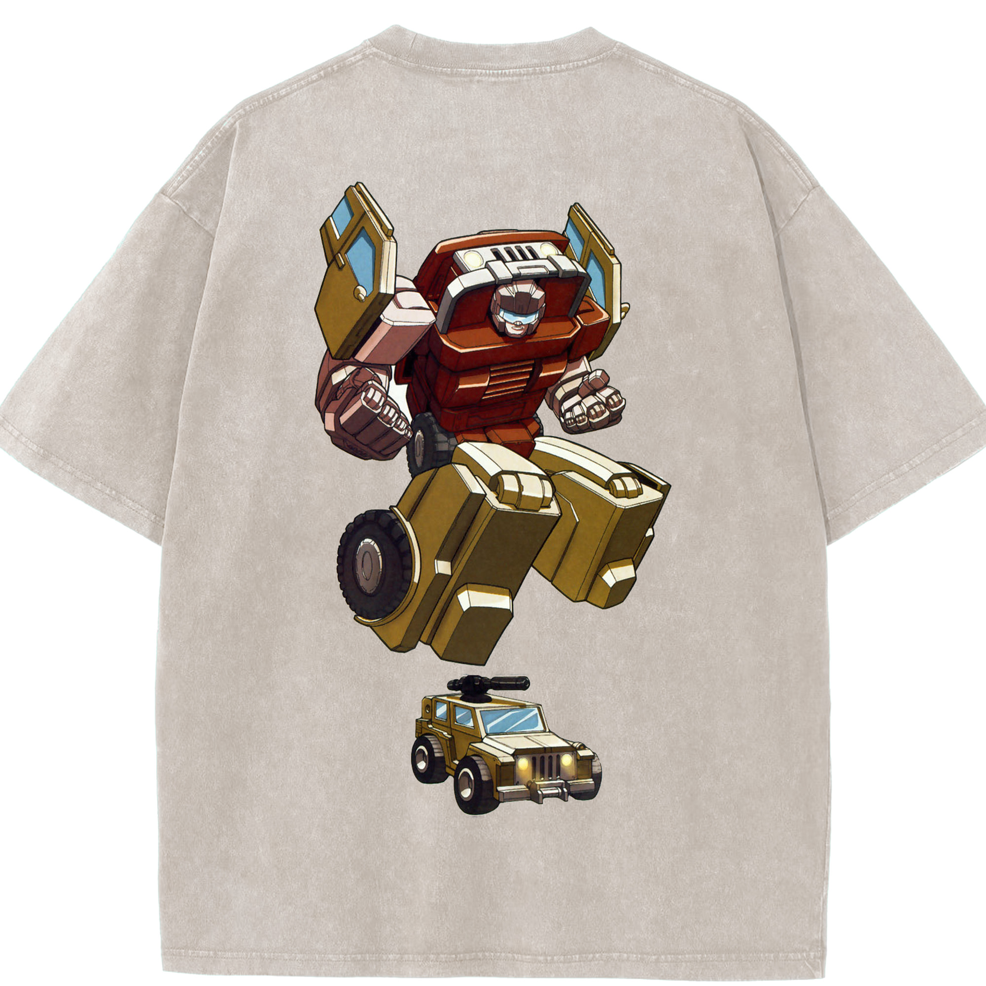 （画像用）  綿100% ヴィンテージ風 半袖Tシャツ（背面プリント）