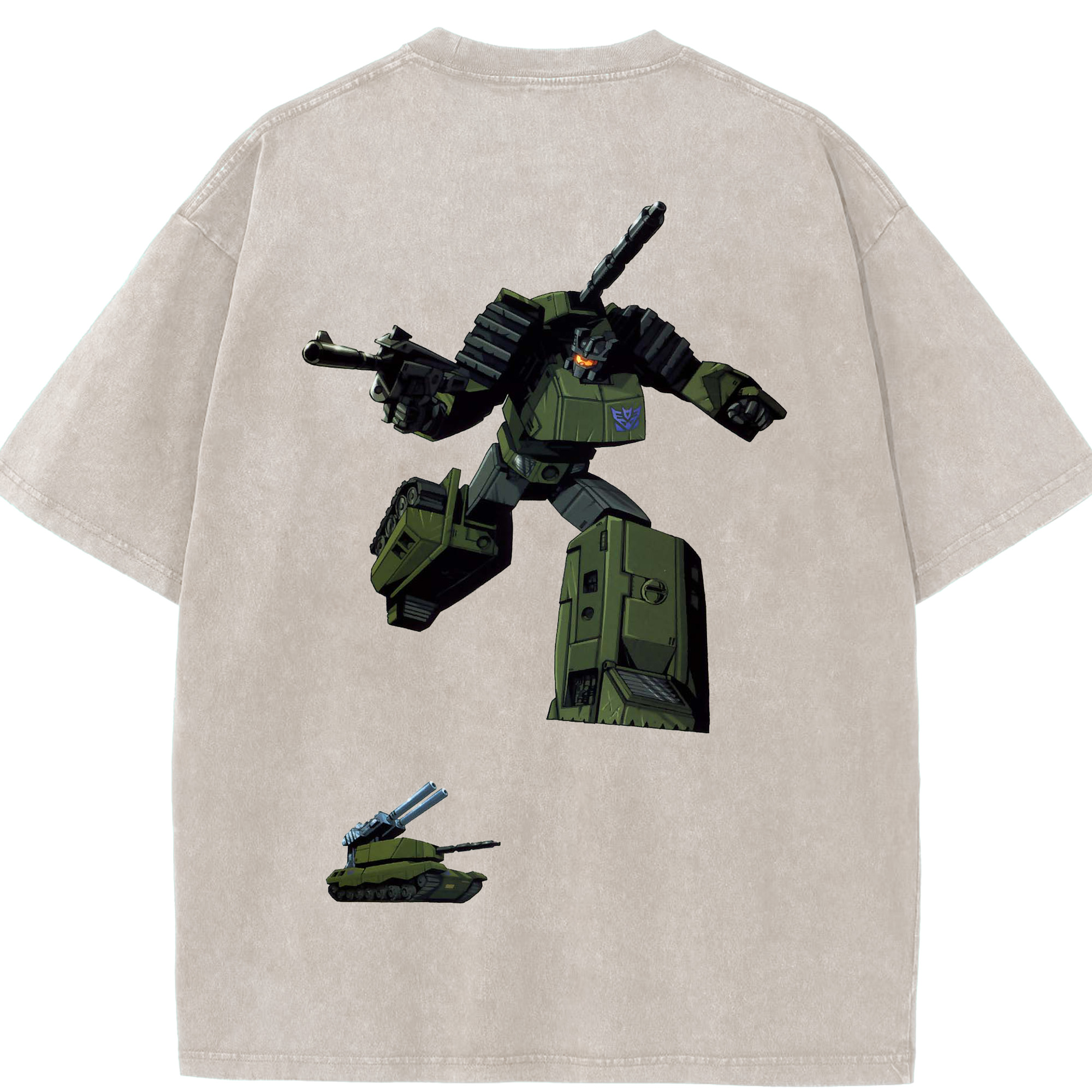 （画像用）  綿100% ヴィンテージ風 半袖Tシャツ（背面プリント）