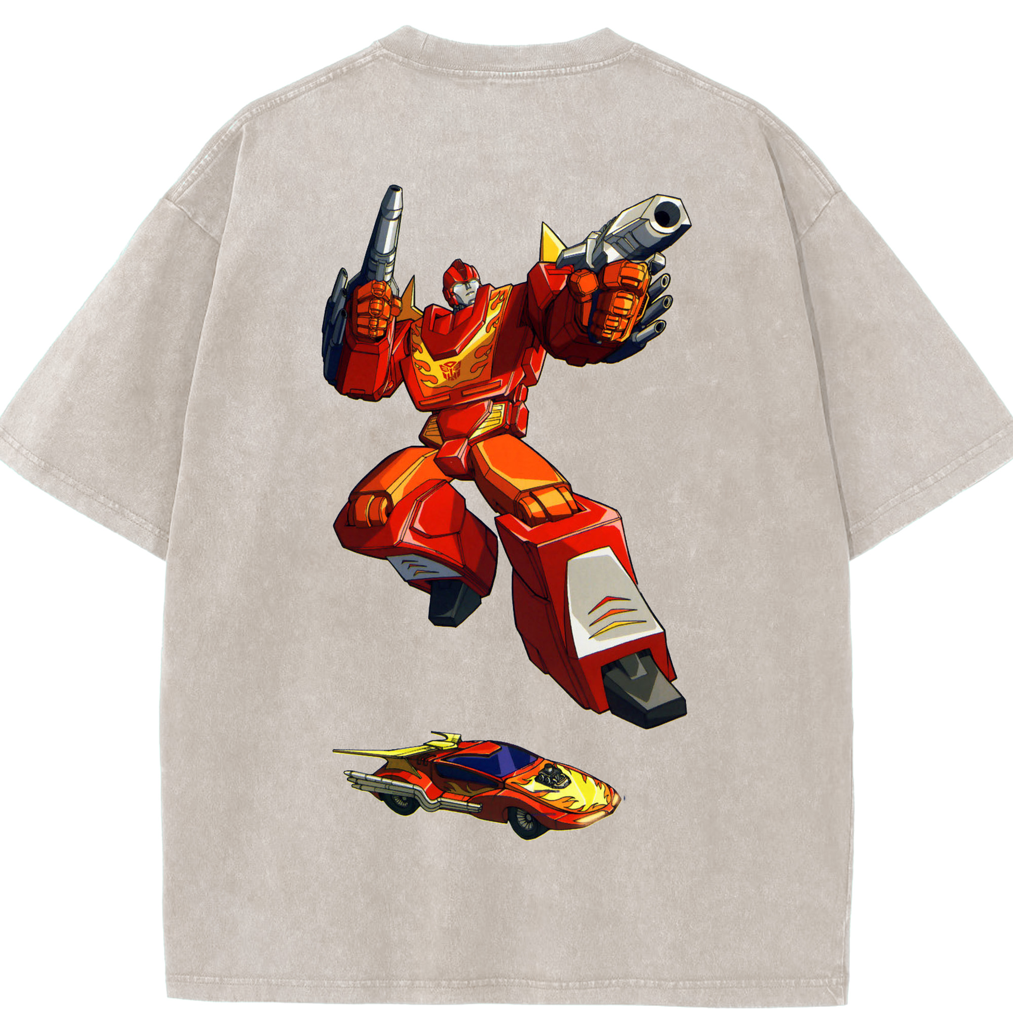 （画像用）  綿100% ヴィンテージ風 半袖Tシャツ（背面プリント）
