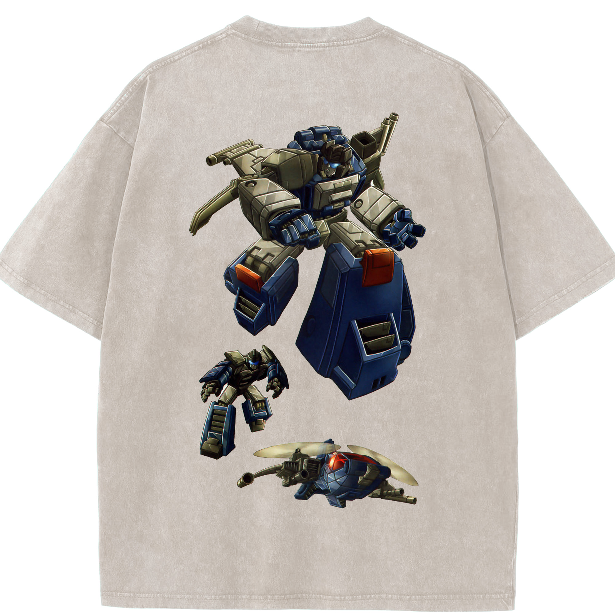 （画像用）  綿100% ヴィンテージ風 半袖Tシャツ（背面プリント）