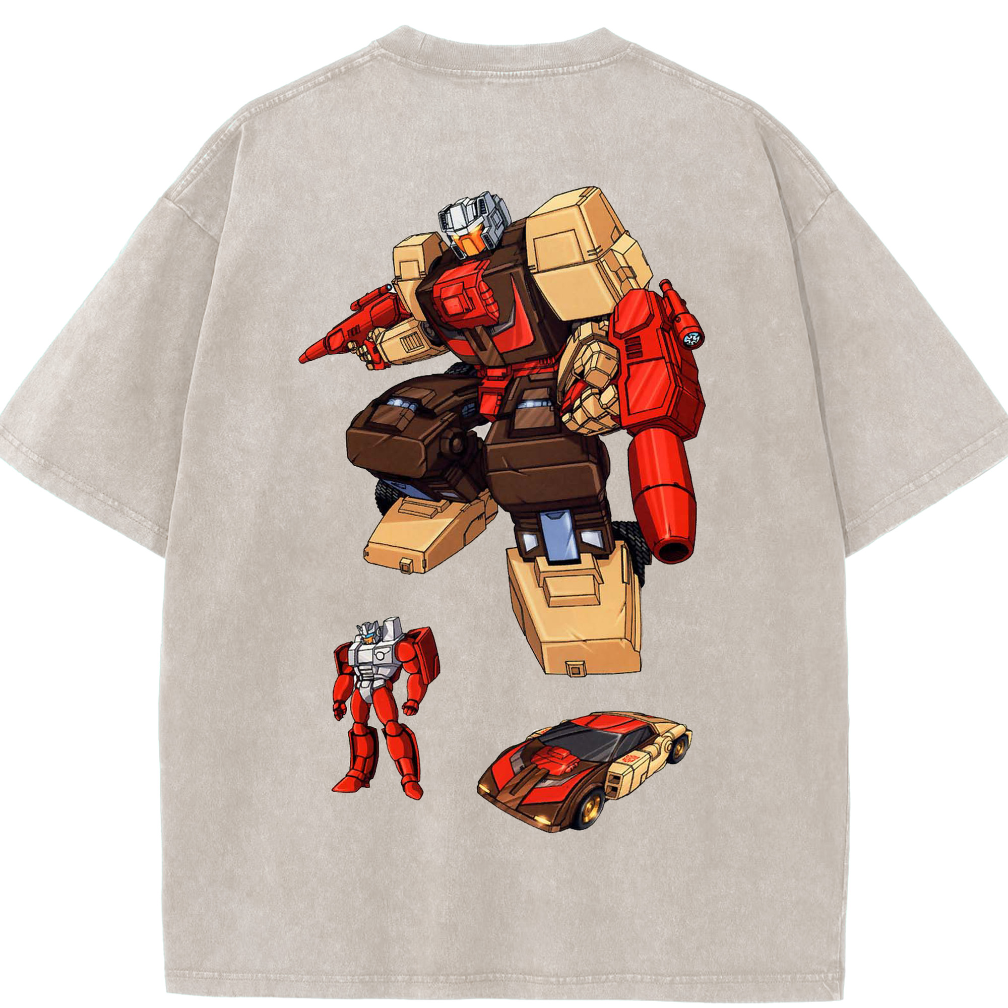 （画像用）  綿100% ヴィンテージ風 半袖Tシャツ（背面プリント）